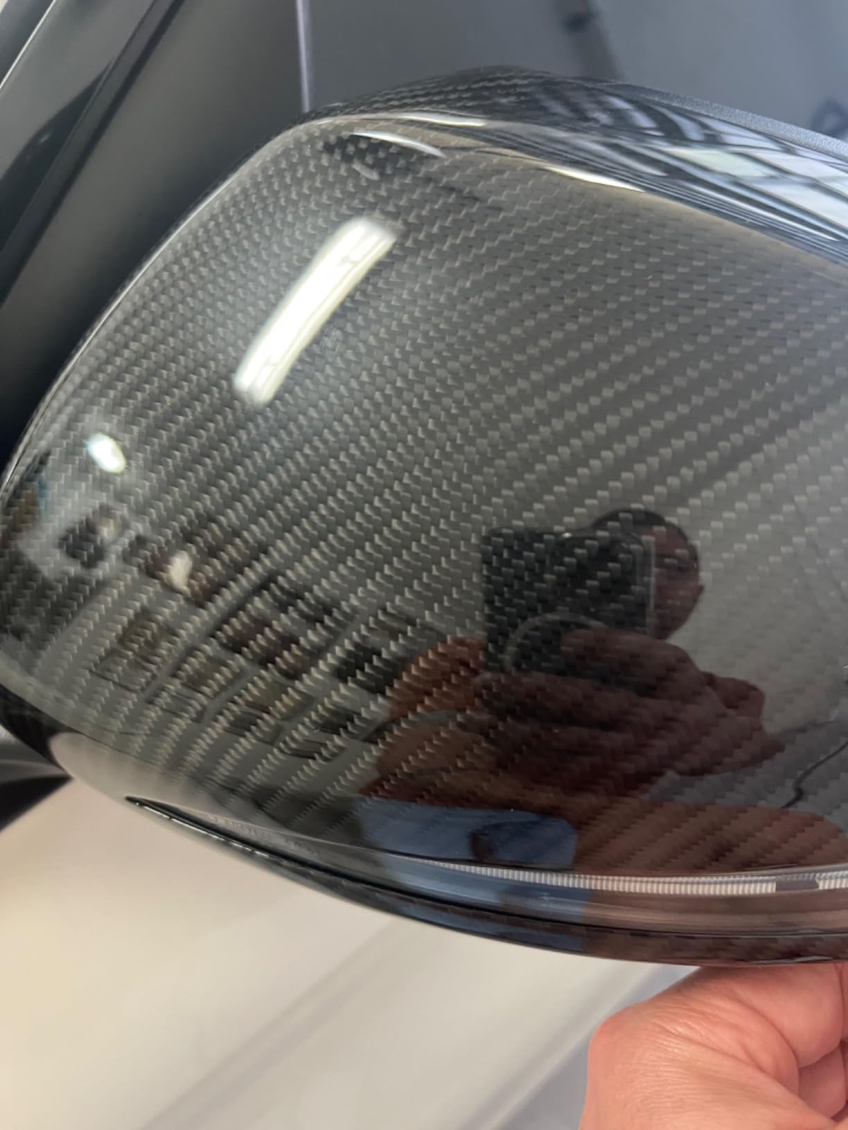 Pair of Carbon Fiber Side Mirror Cover Caps Compatible for 2015-2019 Mercedes Benz W205 C-Class C300 C400 & W213 E-Class & W222 S Class S550 S600 customer photo 1