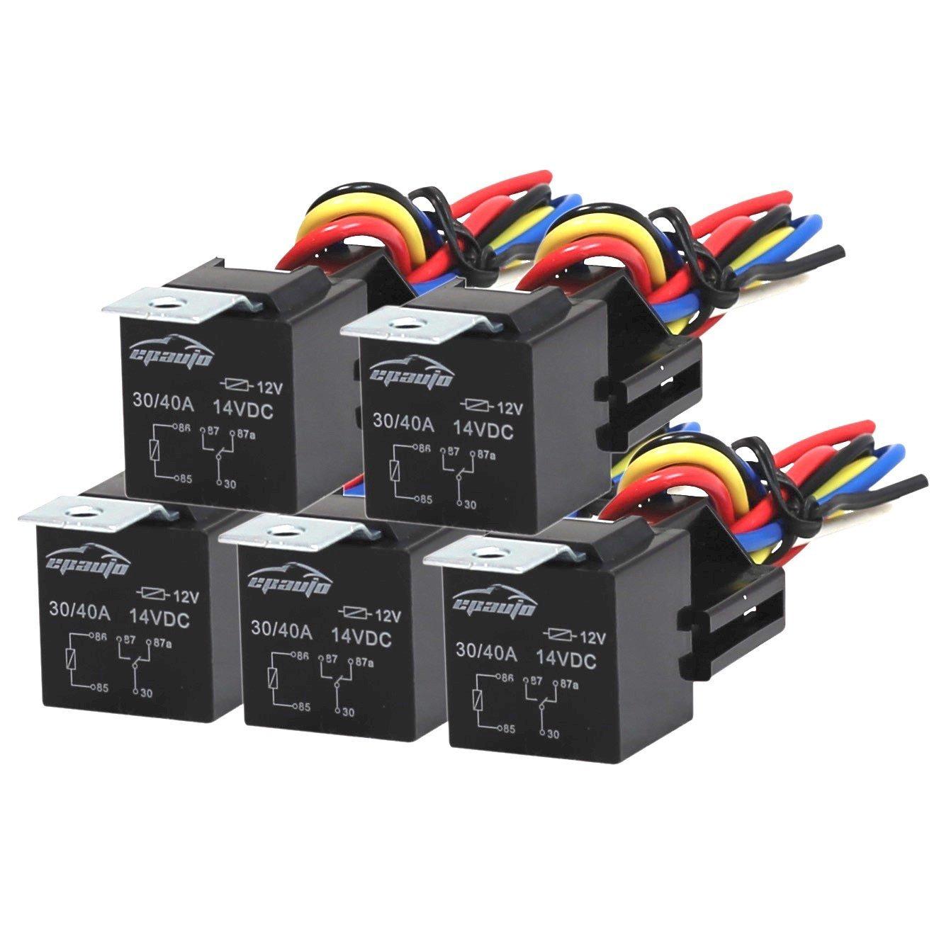 EPAuto 30/40 AMP Relay Harness Spdt 12V, 5-PIN SPDT Bosch Style - 5 Pack customer photo 1