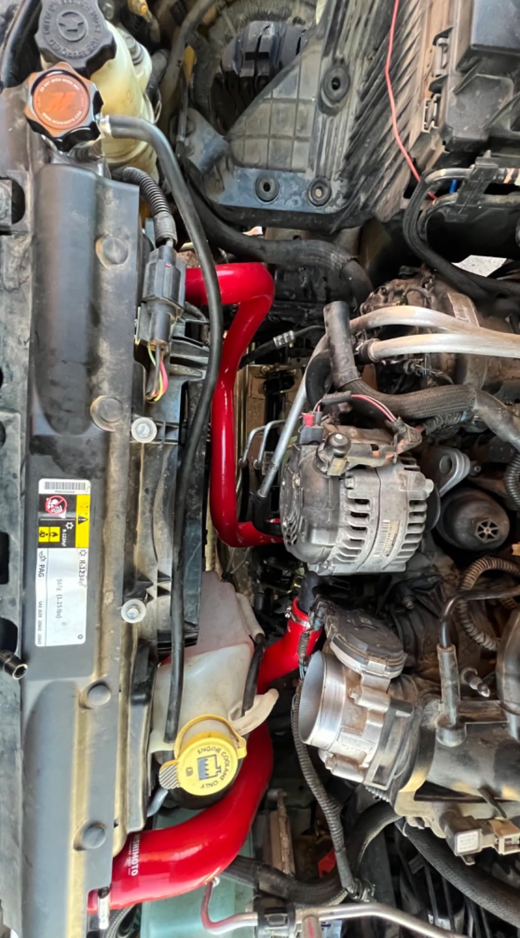 Mishimoto MMHOSE-WR6-12RD Silicone Radiator Hose Kit Fits Jeep Wrangler JK 2012-2018 Red customer photo 2