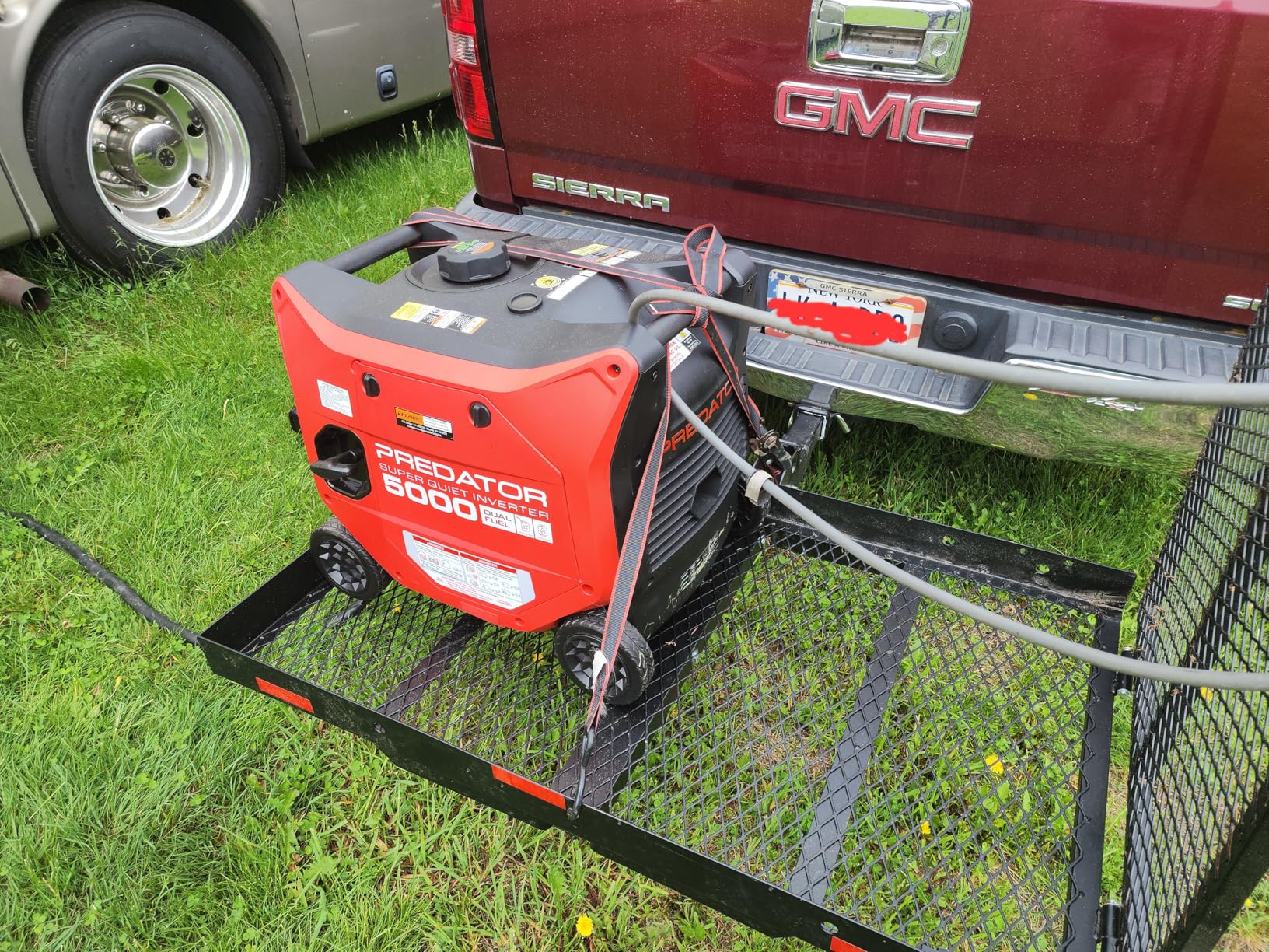 New Mobility Carrier Ramp Hitch Mounted 46.2 x 26.8 x 38.7 500 lbs for Wheelchair Electric Scooter Medical Disability with Rack Ramp Capacity Steel w/3 Rail Fit 2 Hitch Receiver SUV Truck Van Car customer photo 1