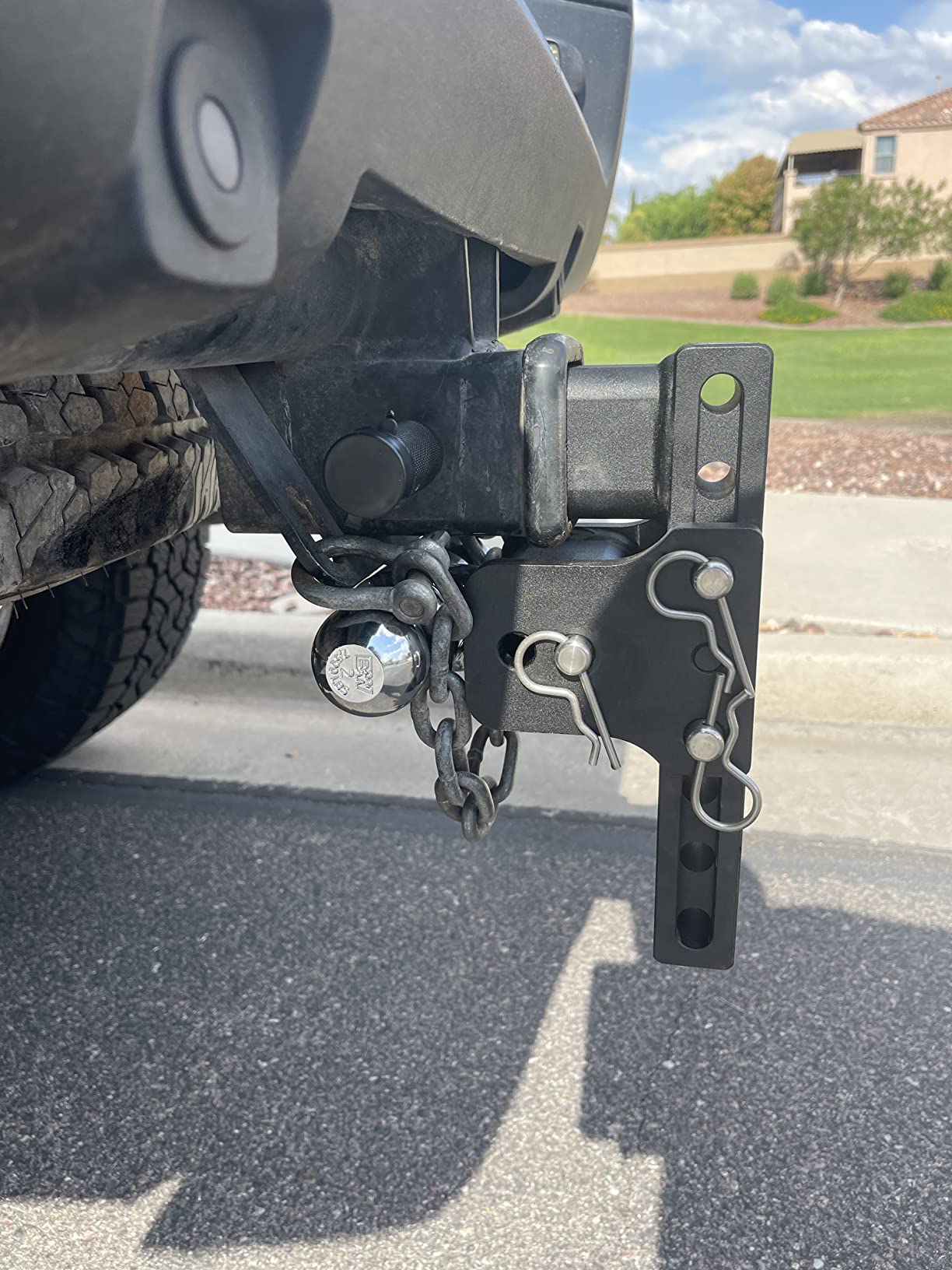 B&W Trailer Hitches Tow & Stow Adjustable Trailer Hitch Ball Mount - Fits 2.5