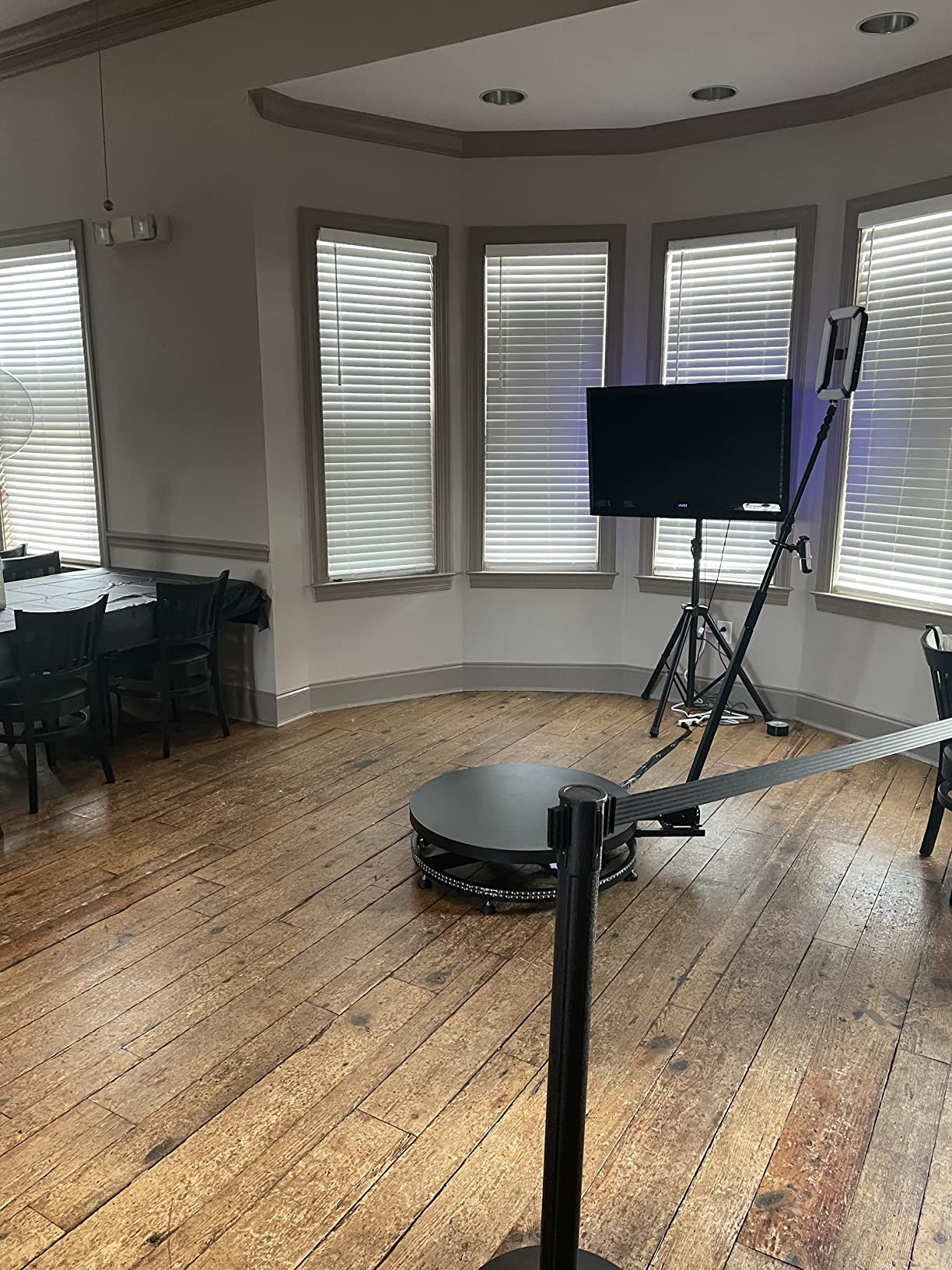 US Weight Black Plastic Stanchion for Crowd Control with 6.5' Retractable Black Barrier Belt - Pack of 2 - Made in the USA customer photo 1