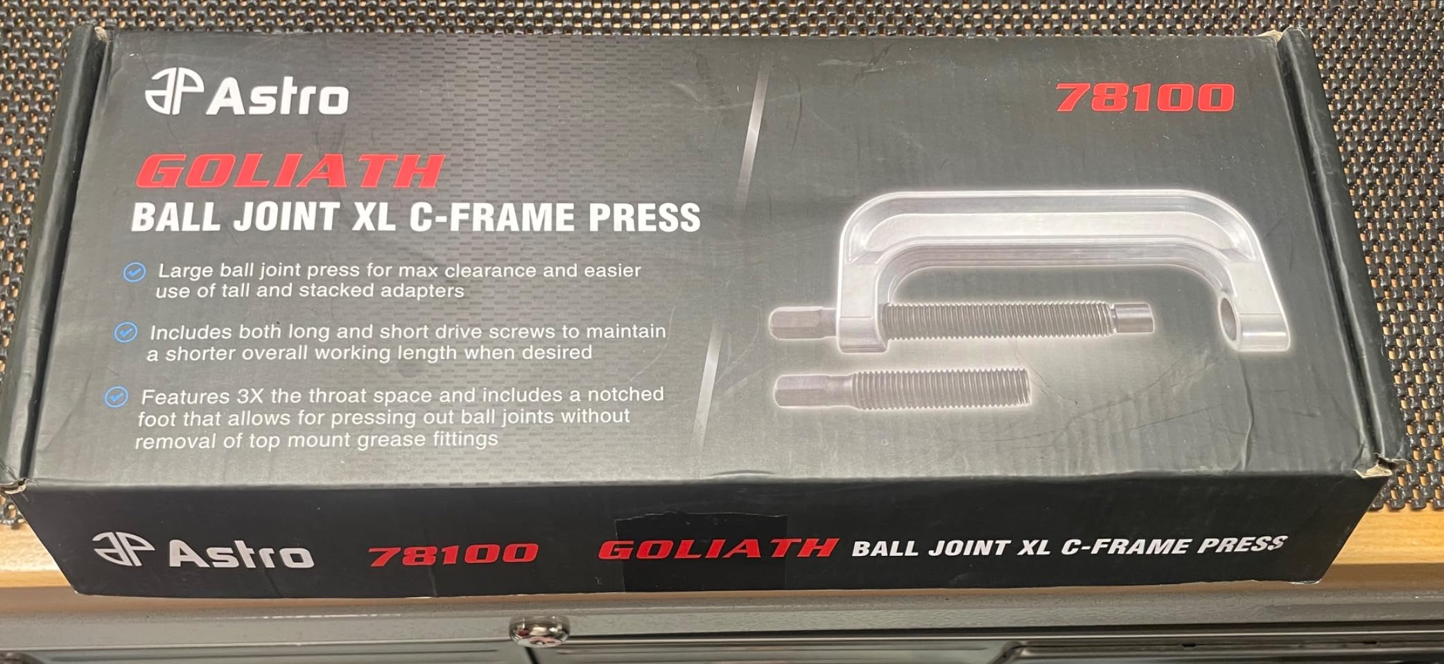 Astro Pneumatic Tool 78100 Goliath Ball Joint XL C-Frame Press customer photo 1