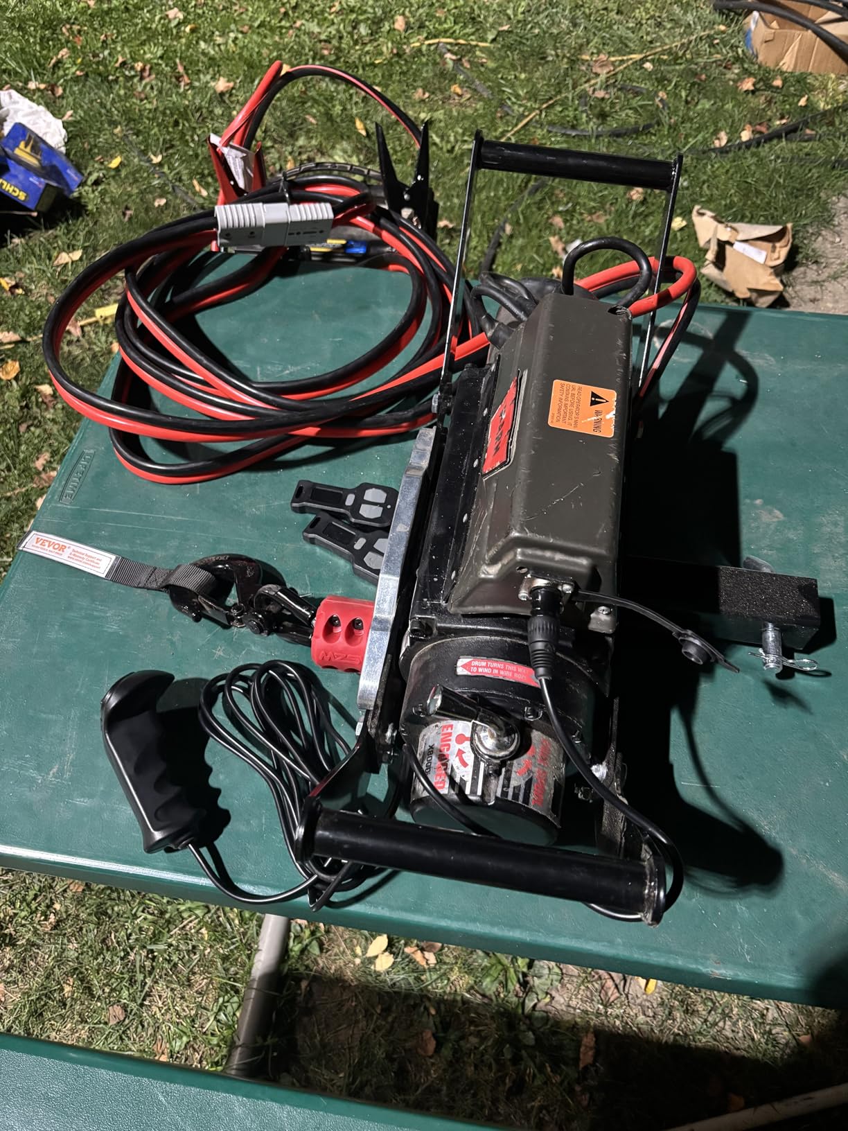 ECOTRIC 10x 4 1/2 Cradle Winch Mount Mounting Plate 8000-13,000 Lb Capacity Winch Mounting Hitch Receiver Recovery Winches Foldable customer photo 2