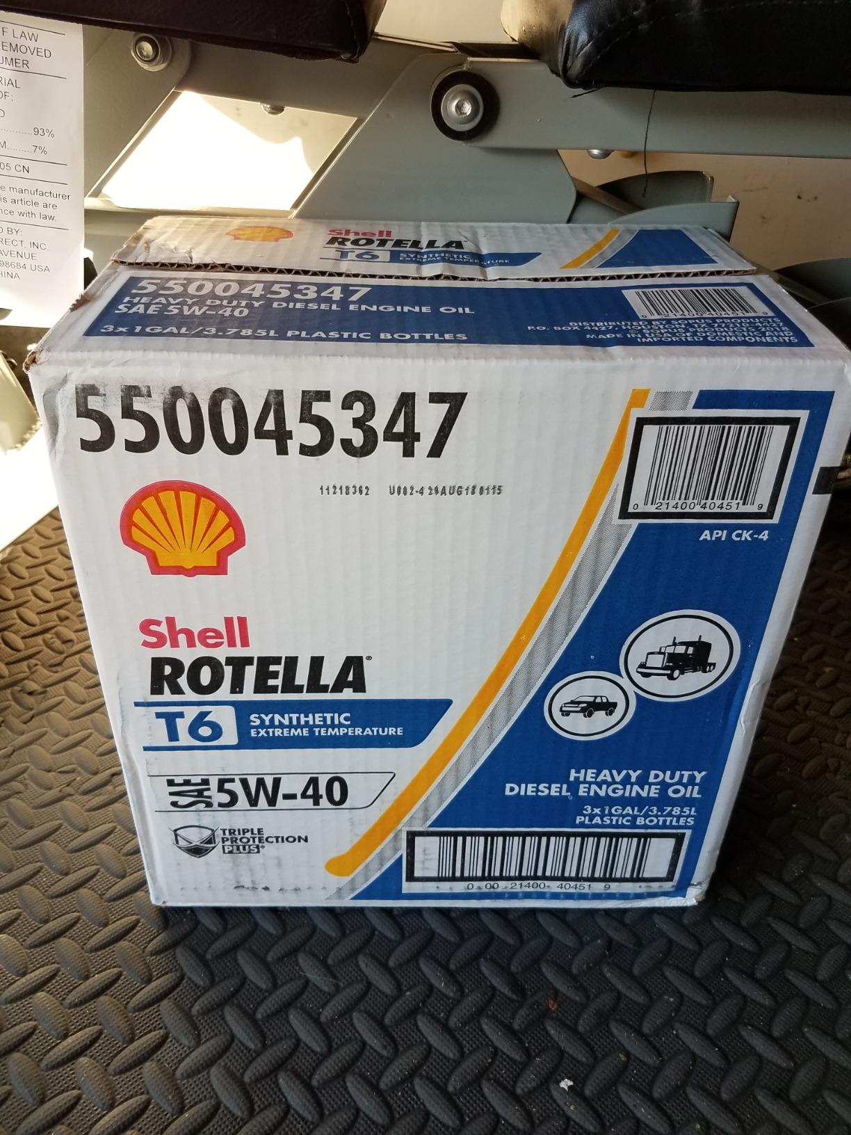 Shell Rotella T6 Full Synthetic 5W-40 Diesel Engine Oil, 1 Gallon (3 Pack) customer photo 1