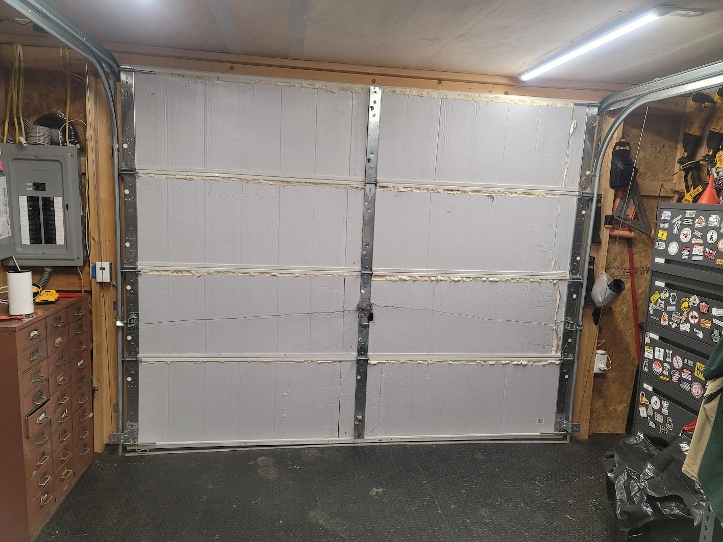 NASATECH White (Pre-cut 8 Panel) 1 Car Garage Door Insulation Foam Kit Energy Star Rated R8 customer photo 1