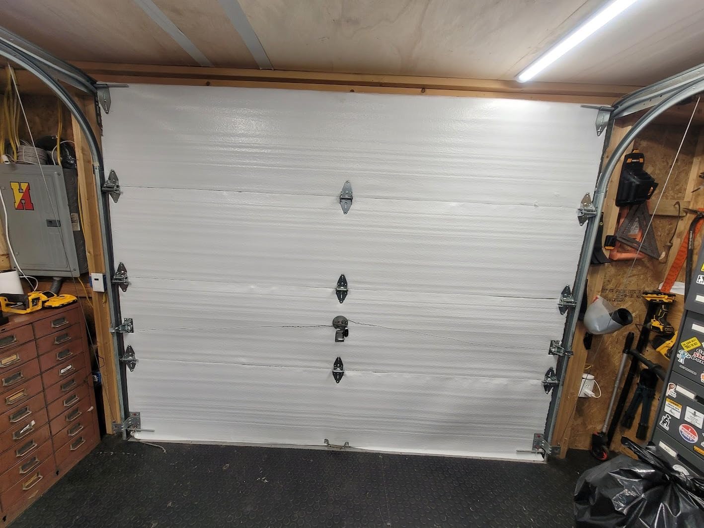 NASATECH White (Pre-cut 8 Panel) 1 Car Garage Door Insulation Foam Kit Energy Star Rated R8 customer photo 2