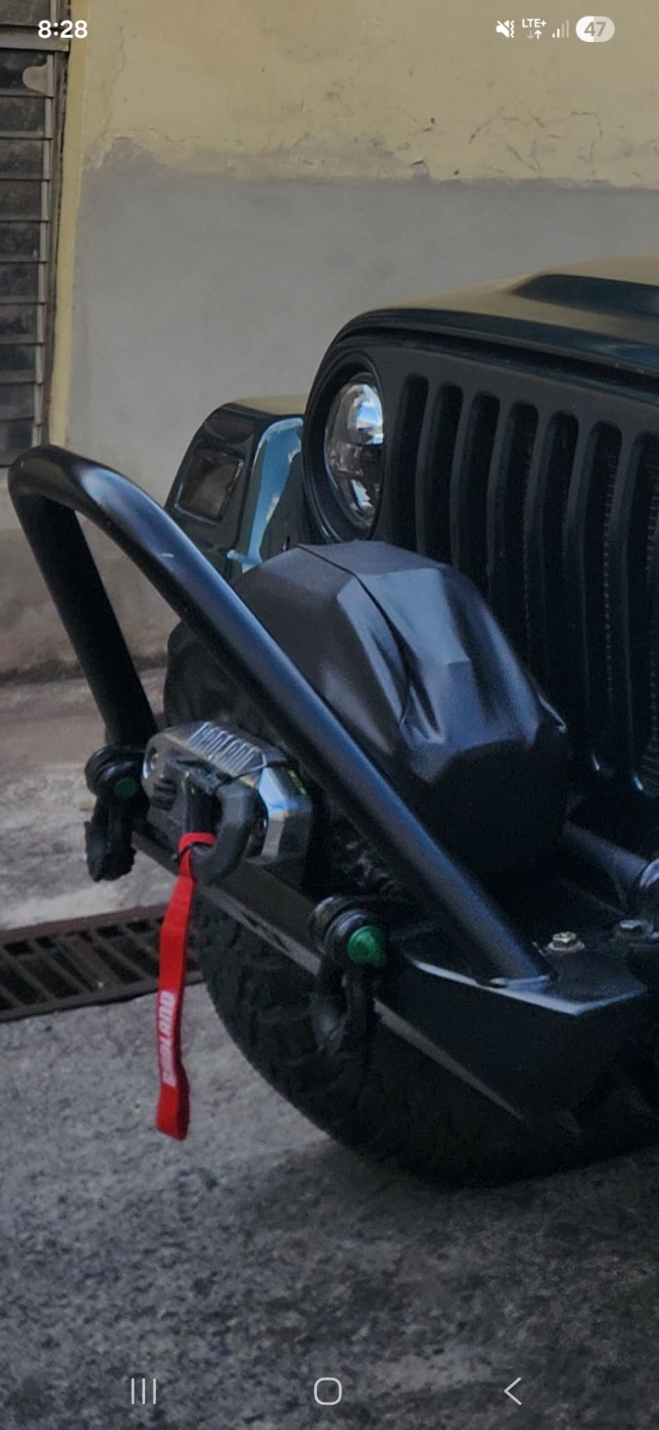 EL JEFE Black Waterproof Winch Cover - Automotive Exterior Accessories, Truck and Jeep Accessories - for 8,000-13,000 lb Winches, Jeep, ATV, Boat, Trailer - All Year Round Protection customer photo 1