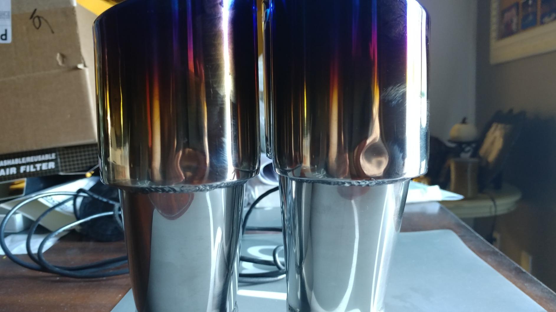 Upower Dual Exhaust Tips 2.25 inch inlet 3 inch outlet 9.2