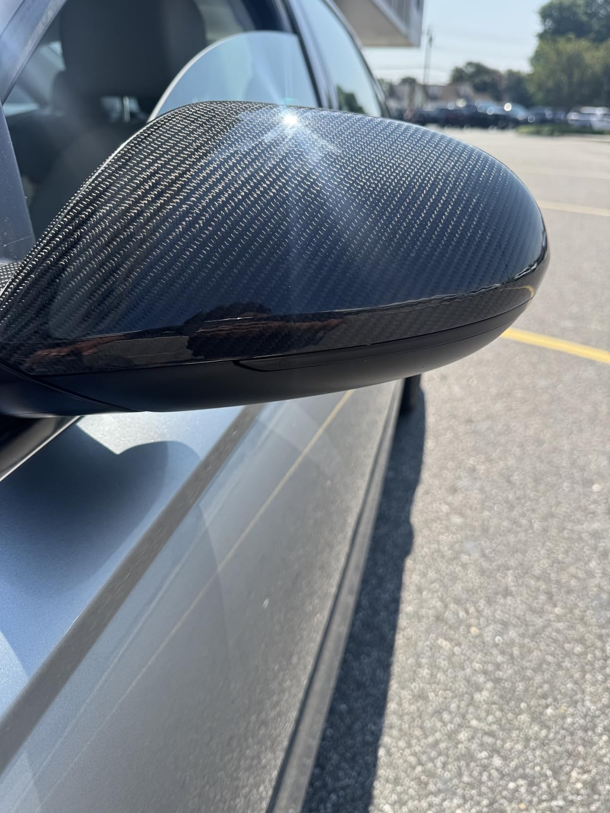 MCARCAR KIT Mirror Cover fits Audi A6 C7 A6 Sline S6 RS6 2012-2016 Factory Replacement Carbon Fiber Auto Rearview Side Caps 2pcs/pair (without Side Lane Change Assist) customer photo 1