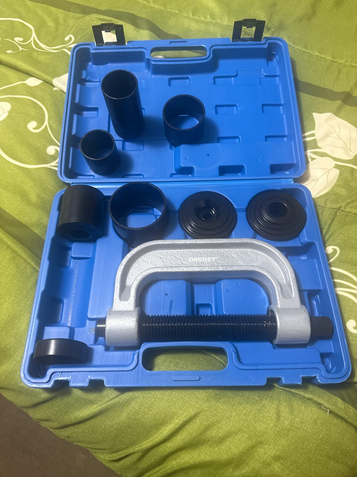 DASBET Ball Joint Removal Tool Kit | Ball Joint Press & U Joint Removal Kit Heavy Duty Ball Joint Press Fits Most 2WD and 4WD Cars Light Trucks 10PCS Ball Joint Service Tool Bushing Press Kit (Blue) customer photo 2
