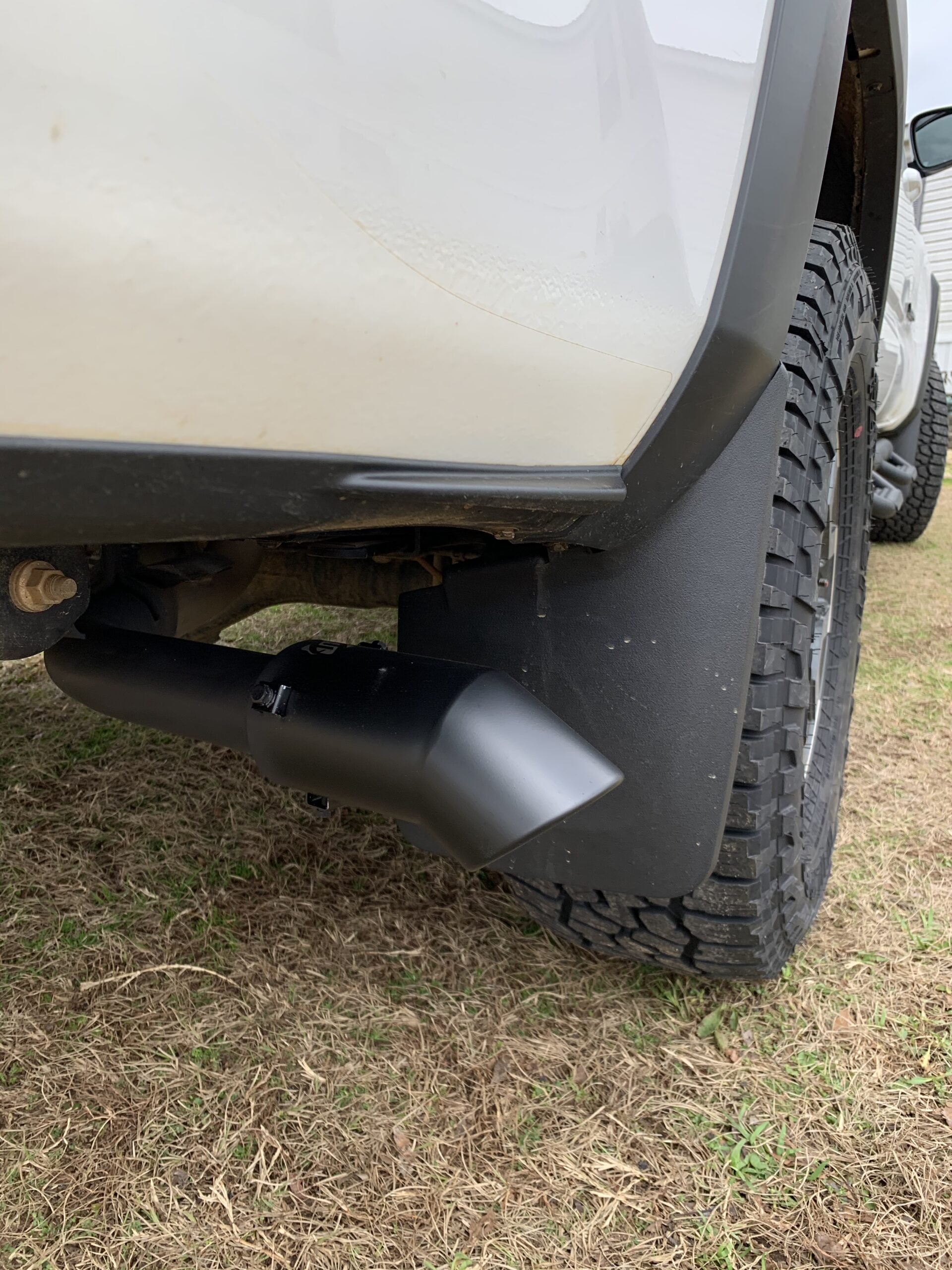 TriTrust Exhaust Tip, 2.75-3 inch inlet adjustable, 3.5'' Outlet 8'' Long Muffler Tip, Chrome Stainless Steel Truck Car Turn Down Tail Tip, Clamp On Tailpipe customer photo 2