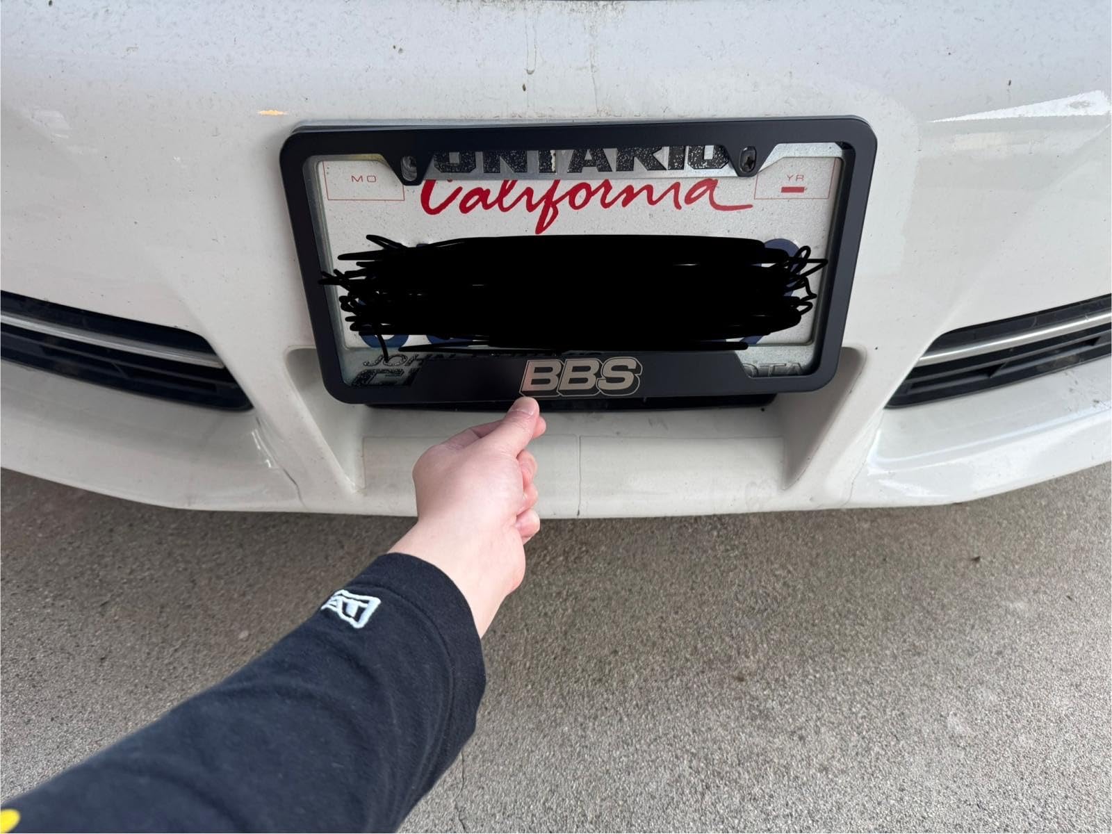 Premium Matte Black License Plate Frames - 2 Pack, Rust-Free Stainless Steel, Rattle-Free, Universal with Screw Caps, Slim-Top Design customer photo 1