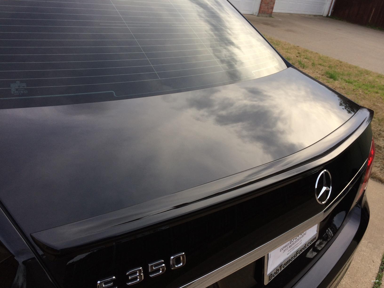 Trunk Spoiler Compatible with 2010-2016 Mercedes Benz E-Class W212 Sedan, A Style ABS Rear Deck Lip Wing by IKON MOTORSPORTS customer photo 1