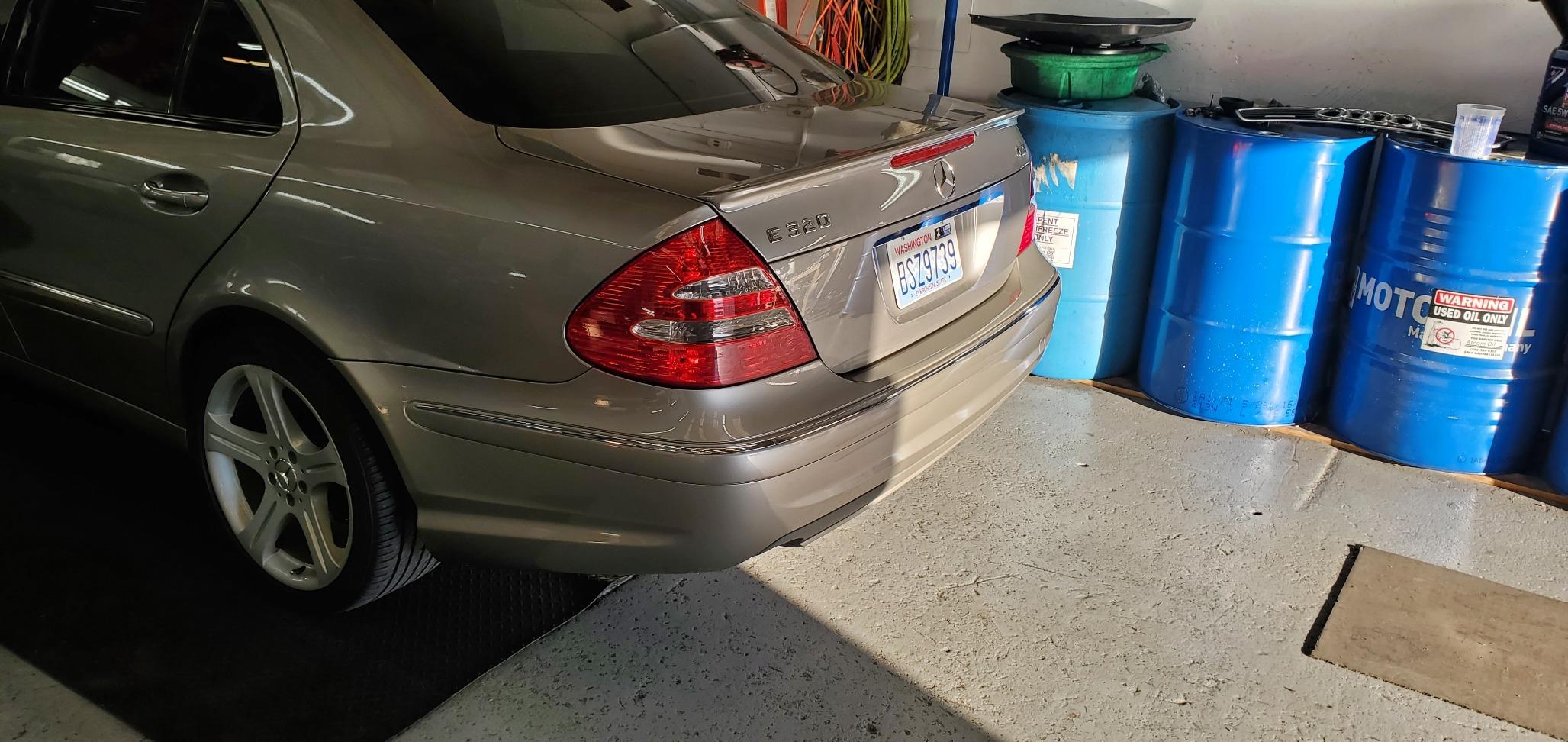 Trunk Spoiler Compatible with 2003-2009 Mercedes Benz W211 E-Class, Euro Style ABS Rear Deck Lip Wing by IKON MOTORSPORTS customer photo 1