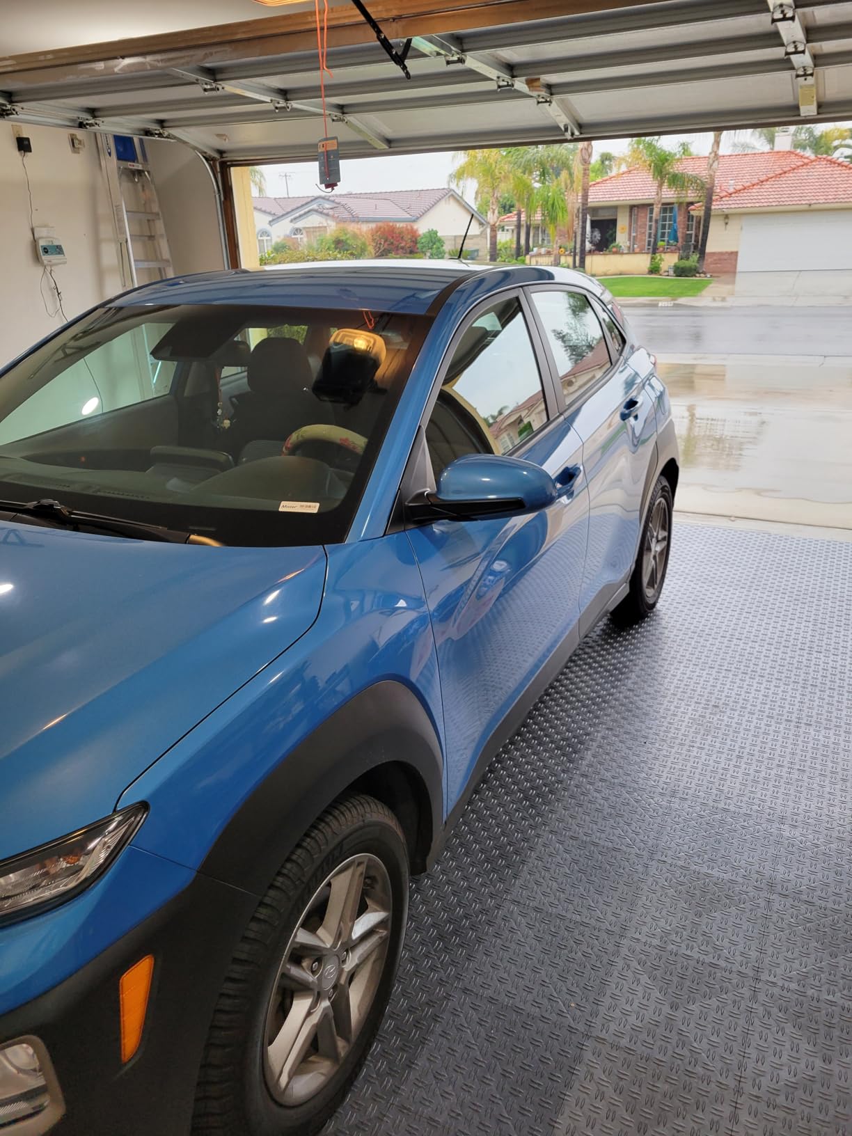 RaceDeck GarageTrac Diamond Interlocking Non-Slip Garage Flooring Tile, Royal Blue, 48 Pack of 12 x 12