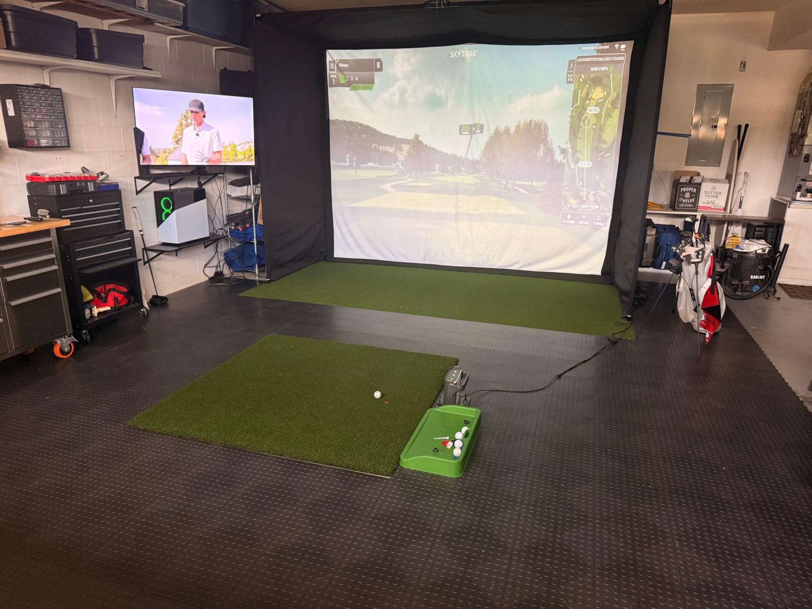 RaceDeck GarageDeck Coin Pattern Interlocking Garage Flooring, Graphite, 48 Pack of 12 x 12