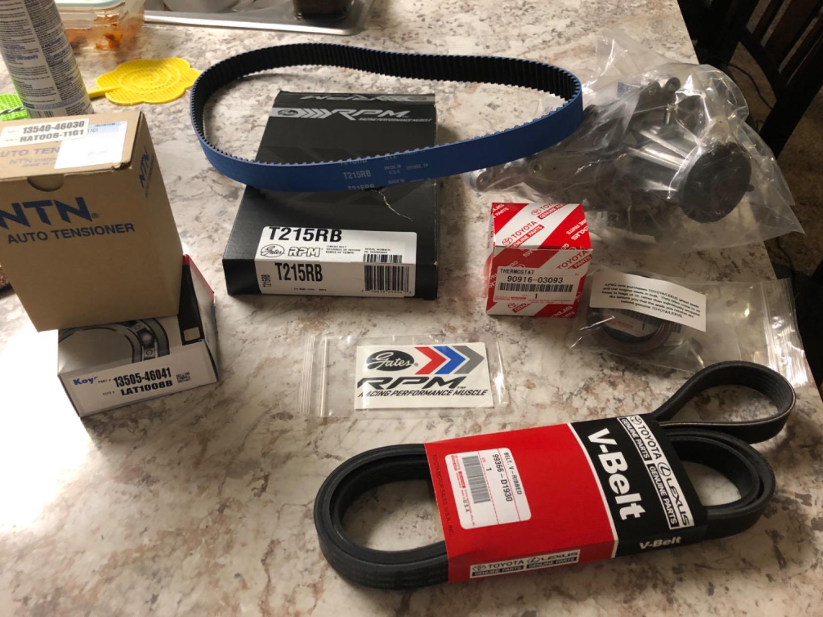 GATES RACING T215RB Complete Timing Belt Kit - GS300 IS300 with Water Pump, VVT Seals, Pulleys customer photo 2