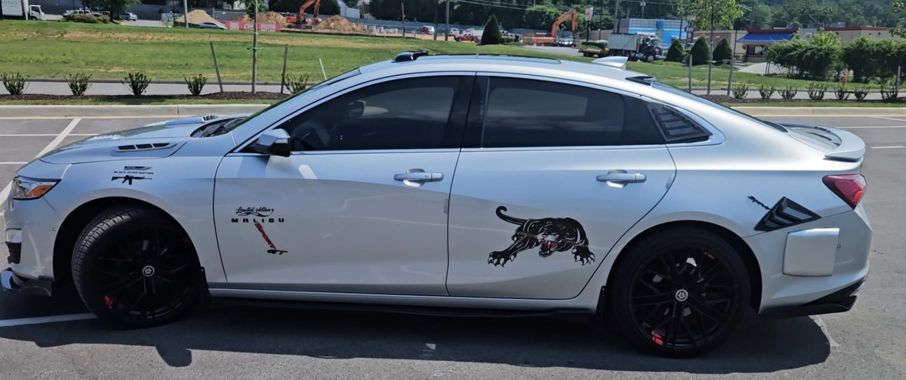 KATUR Universal Car Decorative Air Flow Intake Hood Scoop Vent Turbo Bonnet Cover Black customer photo 1