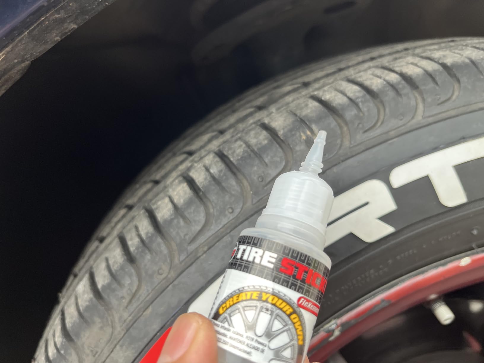 Tire Stickers - FleXement Tire Lettering Application Adhesive Glue - 30gm customer photo 1