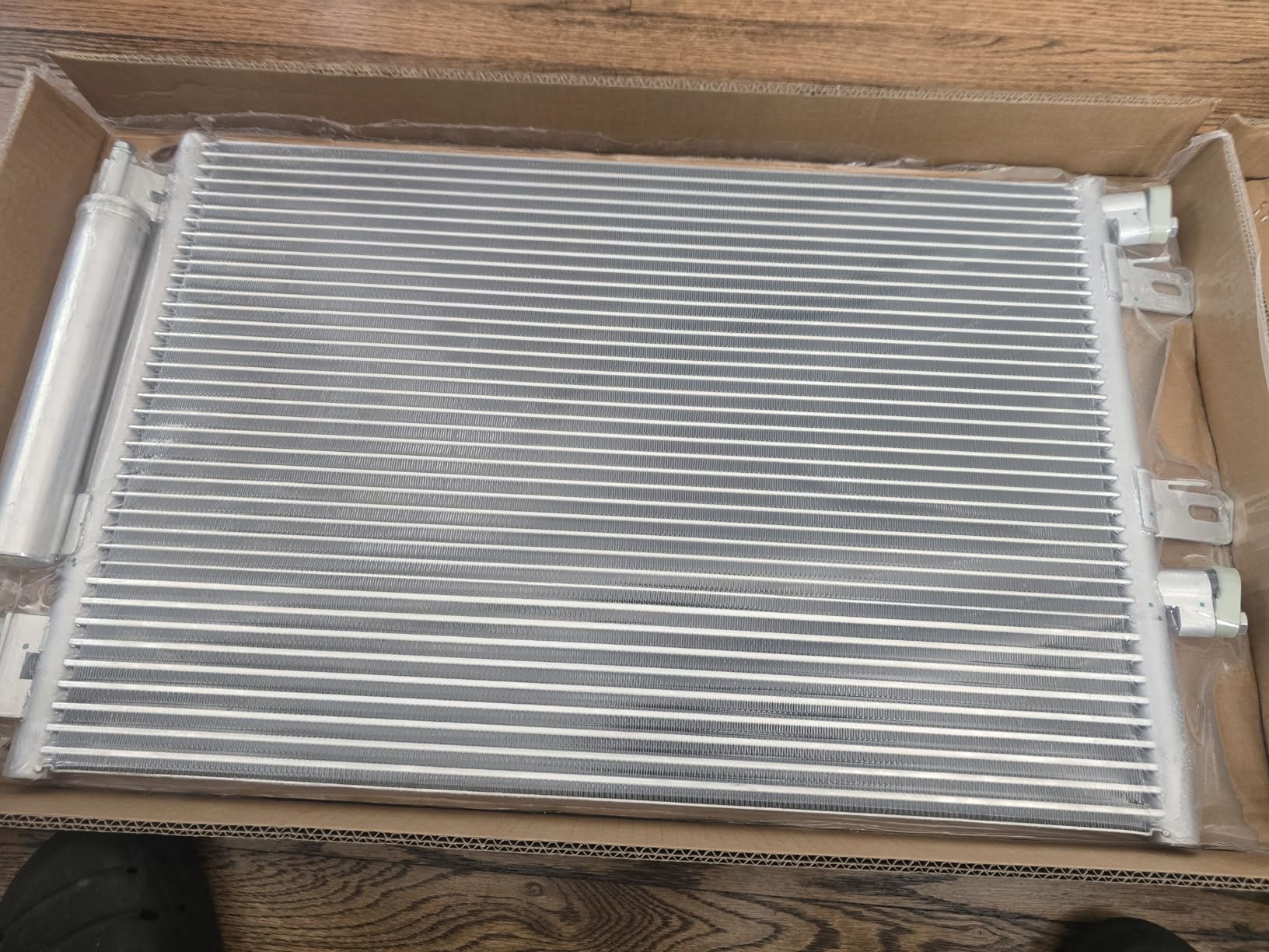 TRQ A/C Condenser and Receiver Drier Assembly Compatible with 2008-2017 Buick Enclave 2009-2017 Traverse 2007-2016 GMC Acadia 2017 Acadia Limited 2007-2010 Saturn Outlook customer photo 1