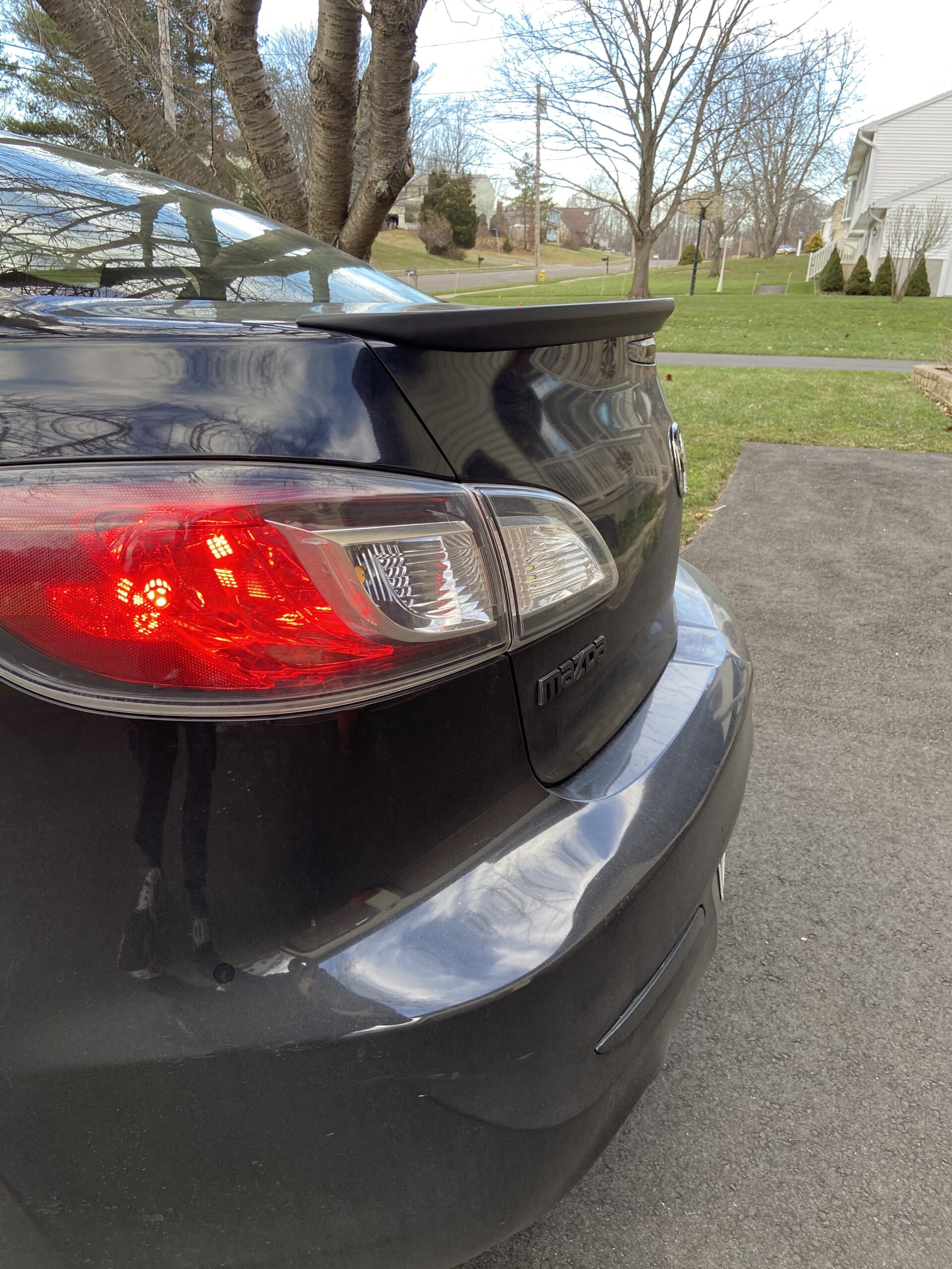 Pre-Painted Trunk Spoiler Compatible with 2010-2013 Mazda 3, Factory Style Painted #16W Black Mica ABS Car Exterior Trunk Spoiler Flush Mount Rear Wing by IKON MOTORSPORTS customer photo 1