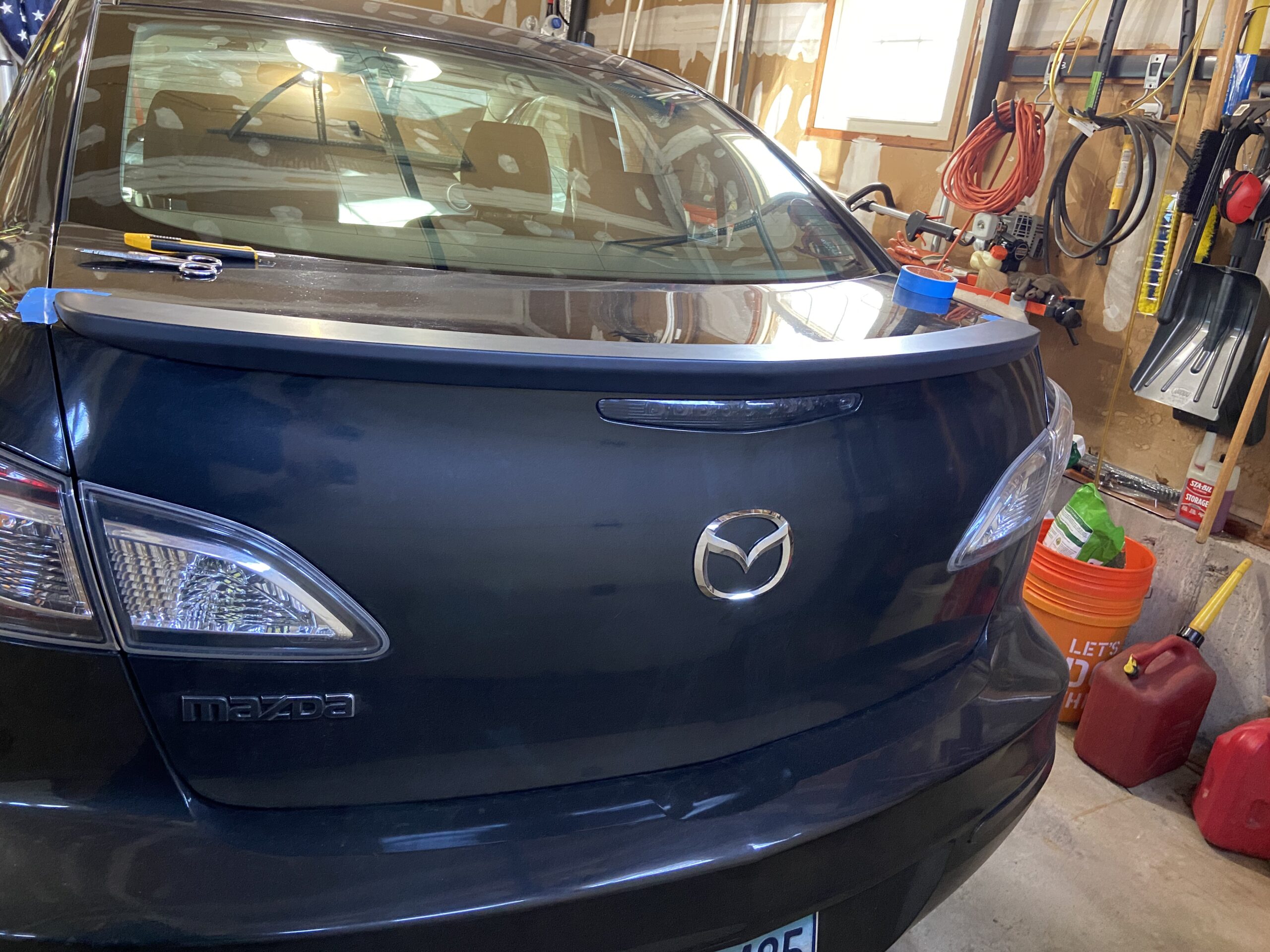Pre-Painted Trunk Spoiler Compatible with 2010-2013 Mazda 3, Factory Style Painted #16W Black Mica ABS Car Exterior Trunk Spoiler Flush Mount Rear Wing by IKON MOTORSPORTS customer photo 2