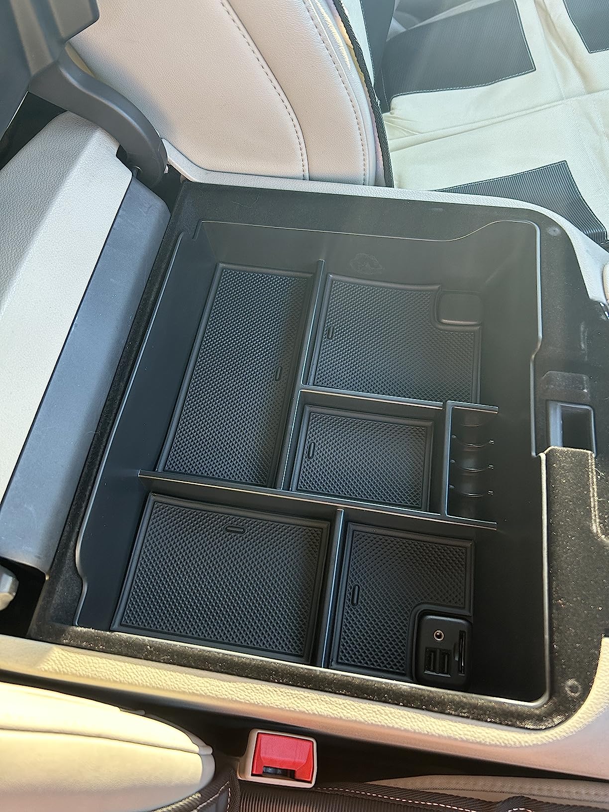 RED WOLF Center Console Organizer Tray for 2015-2019 Cadillac Escalade Armrest Box Secondary Storage Factory Model Design with Anti-Slip Pad customer photo 1