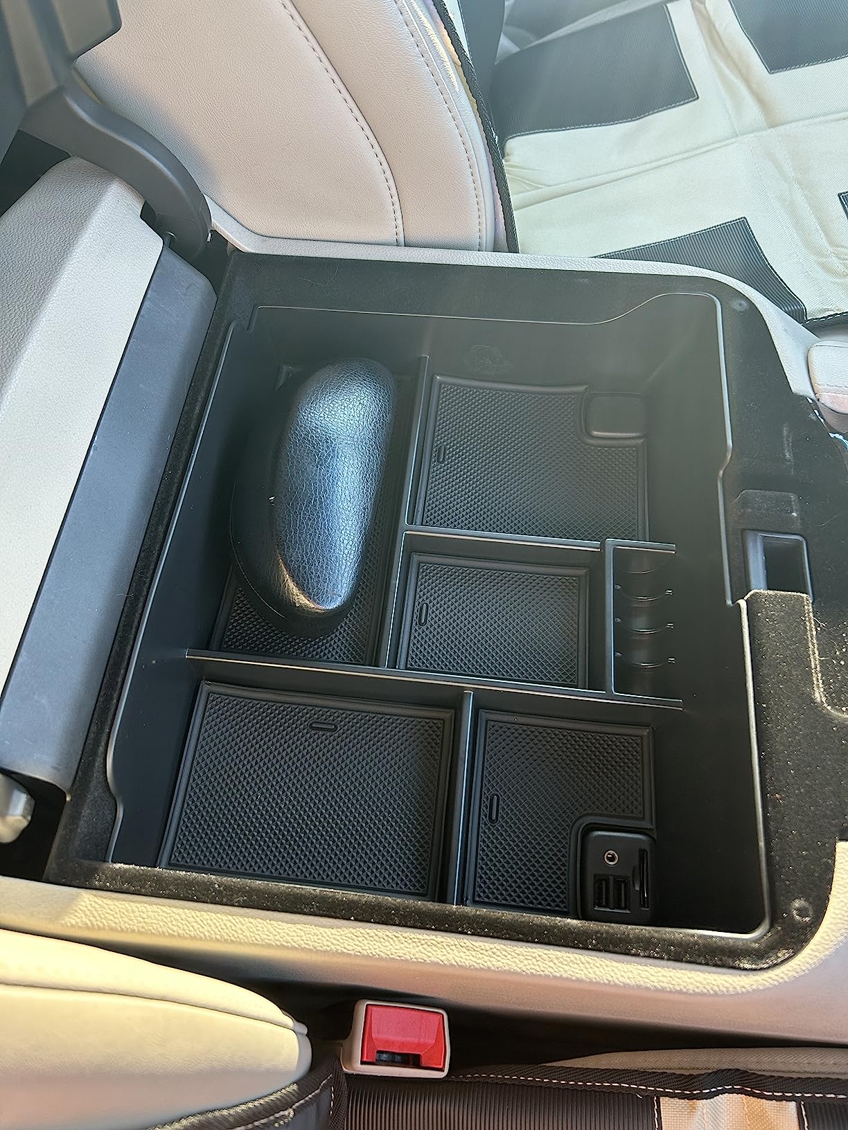 RED WOLF Center Console Organizer Tray for 2015-2019 Cadillac Escalade Armrest Box Secondary Storage Factory Model Design with Anti-Slip Pad customer photo 2