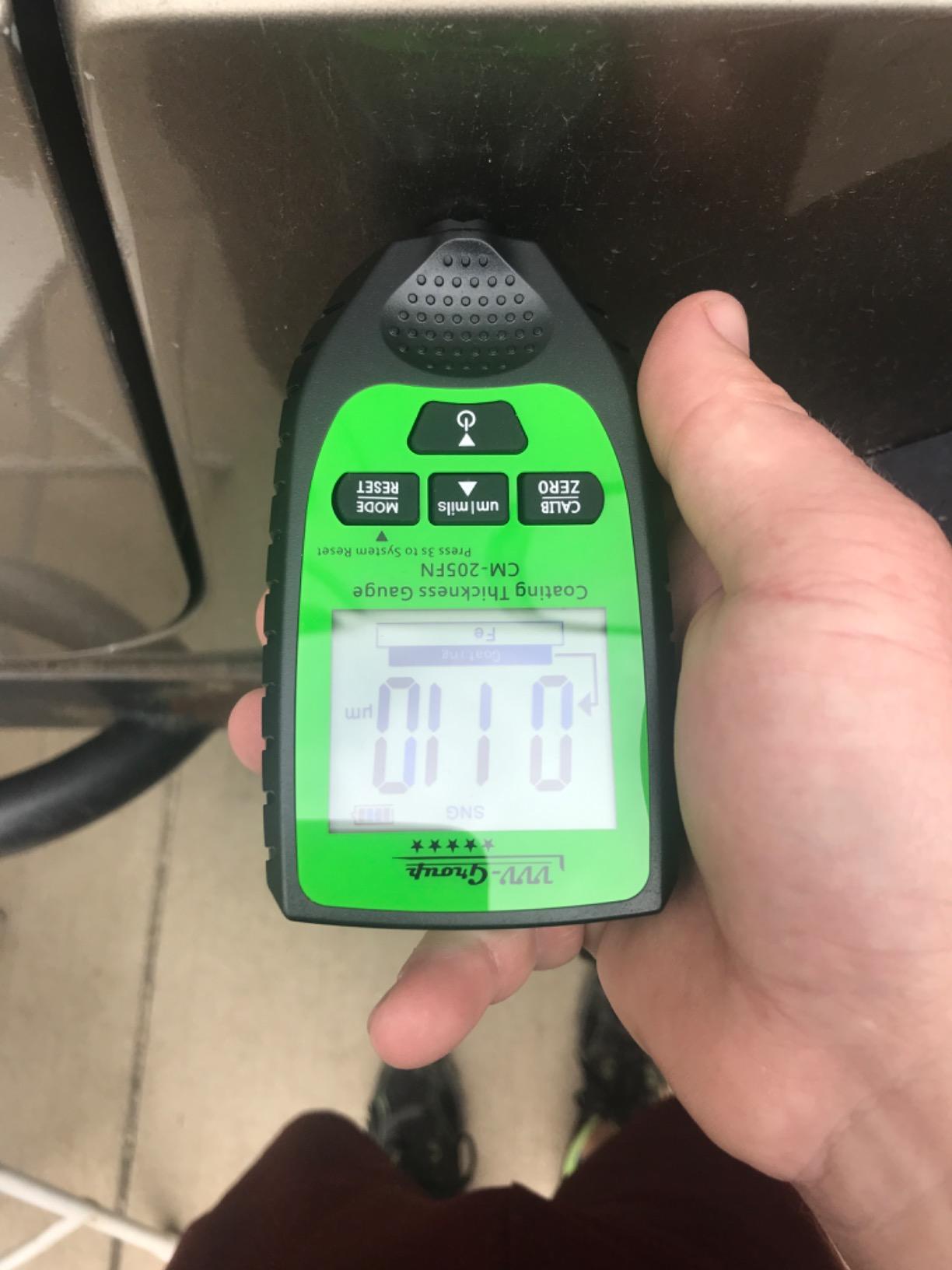 Paint Thickness Gauge CM-205FN for Cars - Digital Coating Thickness Meter, Auto Fe/NFe Detection, 0.1 μm Resolution, 0-1500 μm (0-59.1 mils), ±(3%+2 μm) Accuracy, Backlit LCD customer photo 3