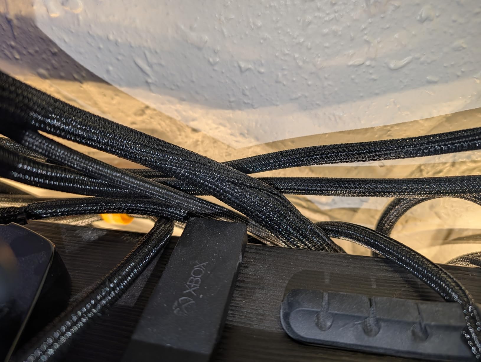 Alex Tech 25ft - 1/2 inch Cord Protector Wire Loom Tubing Cable Sleeve Split Sleeving For USB Cable Power Cord Audio Video Cable - Protect Cat From Chewing Cords - Black customer photo 2