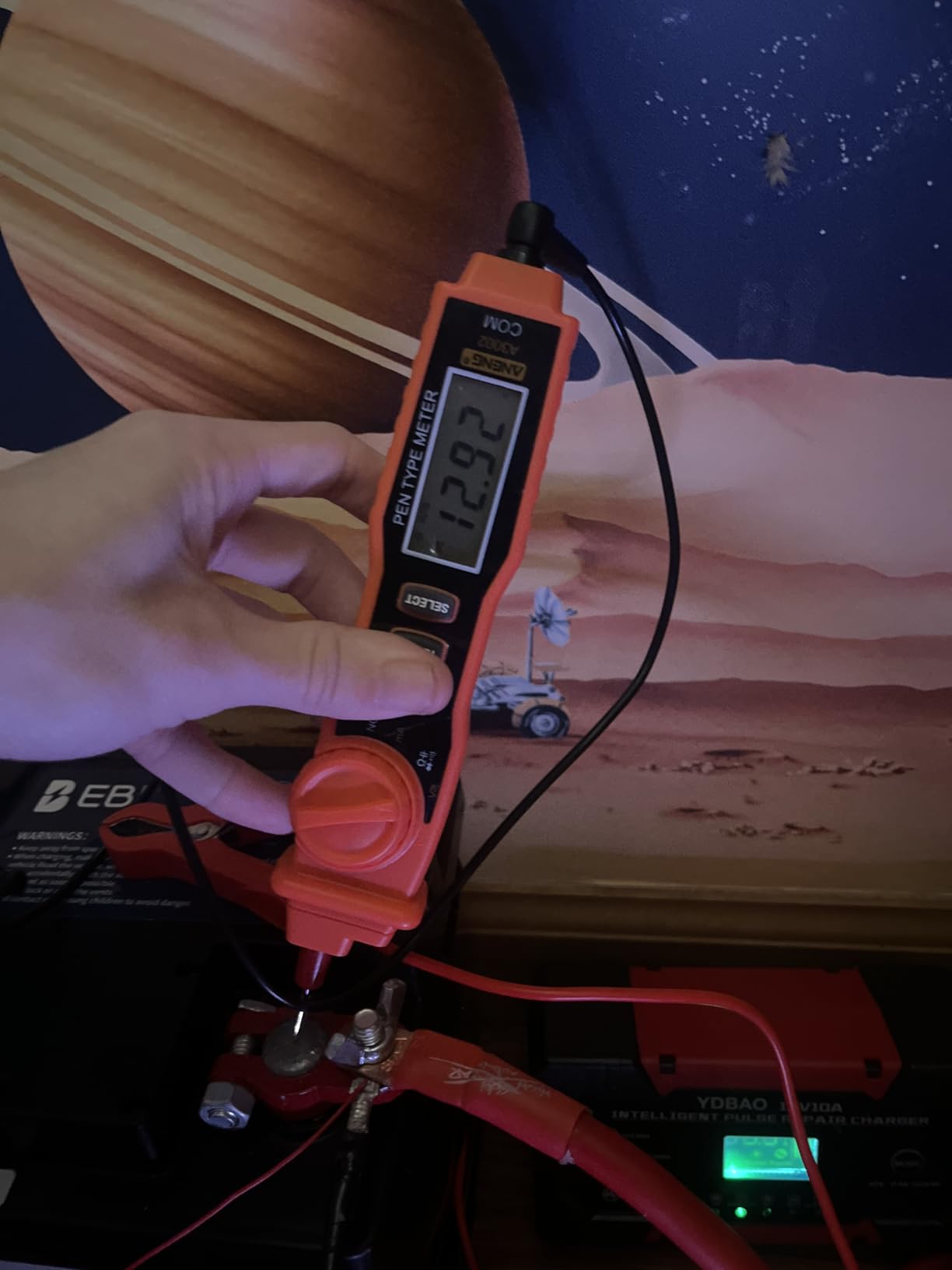 DC 12V Car Digital Voltmeter Gauge - AIMILAR LED Display Voltage Volt Meter for Car Motorcycle (Blue) customer photo 1