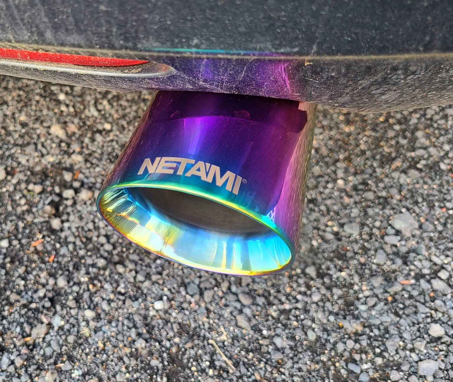 NETAMI NT-2379 Exhaust Tip Stainless Steel Double Wall Weld-on with Blue Burnt customer photo 1