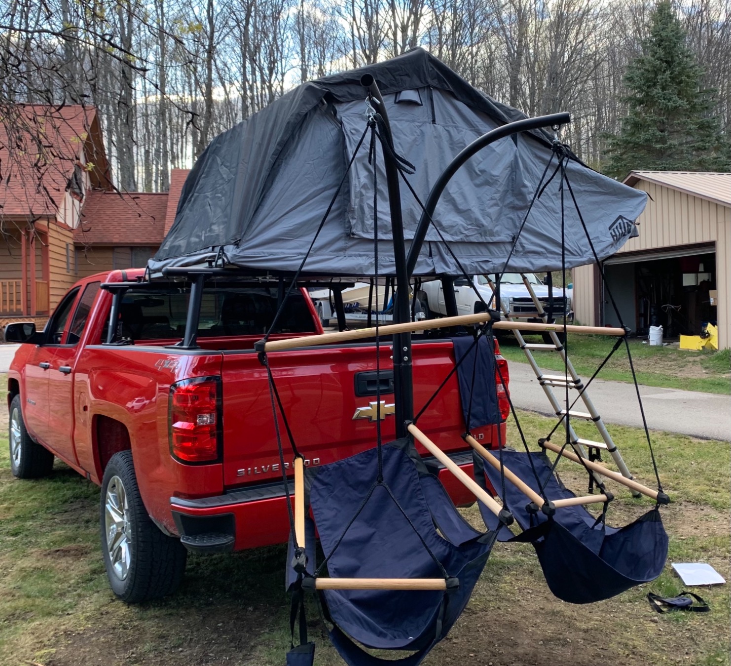 Hammaka Trailer Hitch Stand and Cradle Chairs Combo (Camouflage) customer photo 1