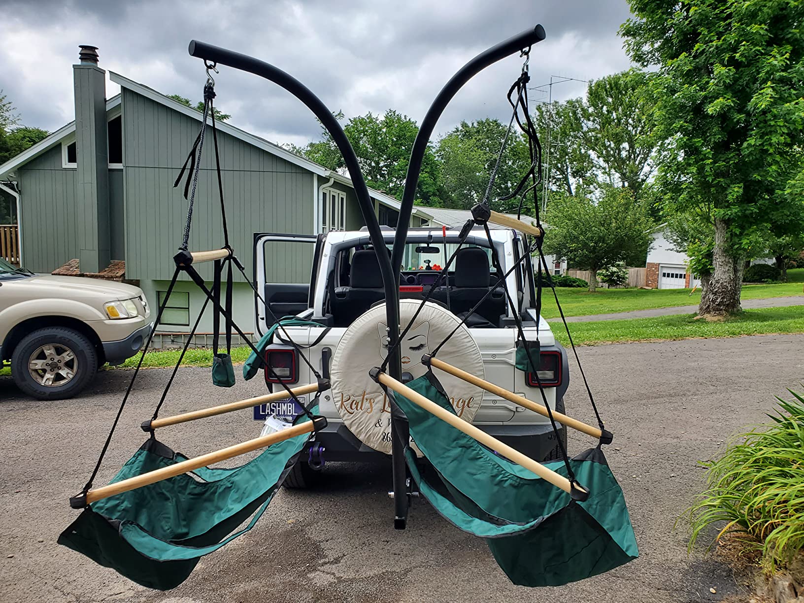 Hammaka Trailer Hitch Stand and Cradle Chairs Combo (Camouflage) customer photo 2