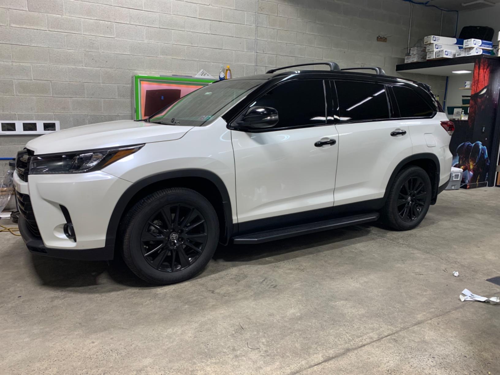 APS Black Stainless Steel Running Boards Style Compatible with Toyota Highlander 2014-2019 (Side Steps Side Bars) 6in Wide customer photo 1