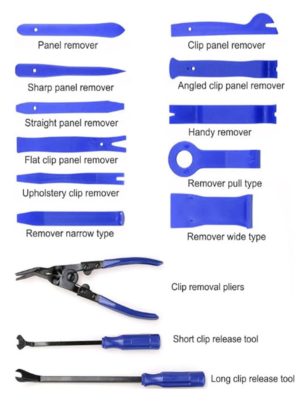 Poraxy 19Pcs Trim Removal Tool, Car Panel Dashboard Door Audio Trim Removal Tool Kit, Auto Clip Pliers Fastener Remover Set, Plastic Pry Tool, Automotive Upholstery Removal Kit customer photo 2
