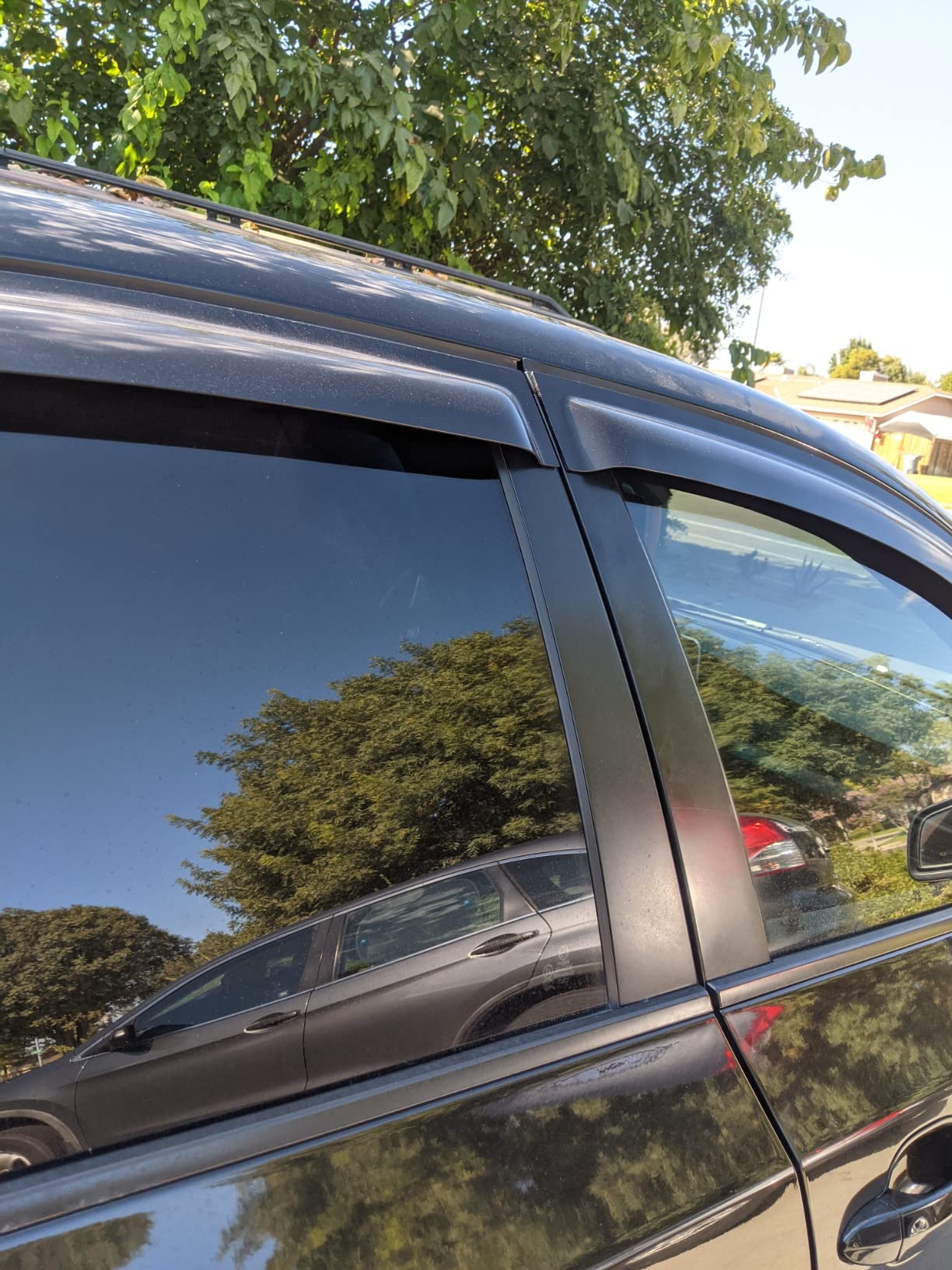 Tuningpros WD2-844 Dark Smoke 4 Pcs Set Window Visor (Outside Mount) Deflector Rain Guard Compatible with 2015-2016 Subaru Legacy Sedan customer photo 2