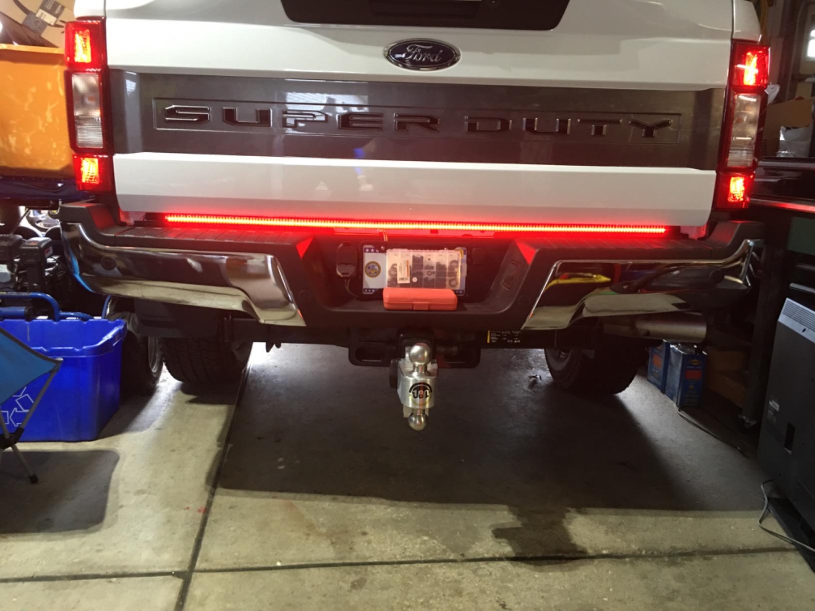 MICTUNING 60 Inches Triple 504 LEDs Tailgate Strip Light Waterproof with 4-Way Flat Connector - 5 Functions Sequential Amber Turn Signal, Red Brake Running, White Reverse Lights customer photo 2