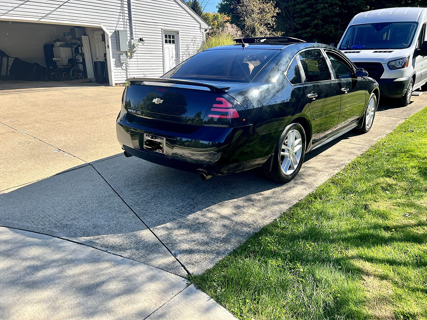 ACANII - For 2006-2013 Chevy Impala Black Smoked LED Light Tube Tail Lights Brake Lamps Replacement Driver & Passenger customer photo 1