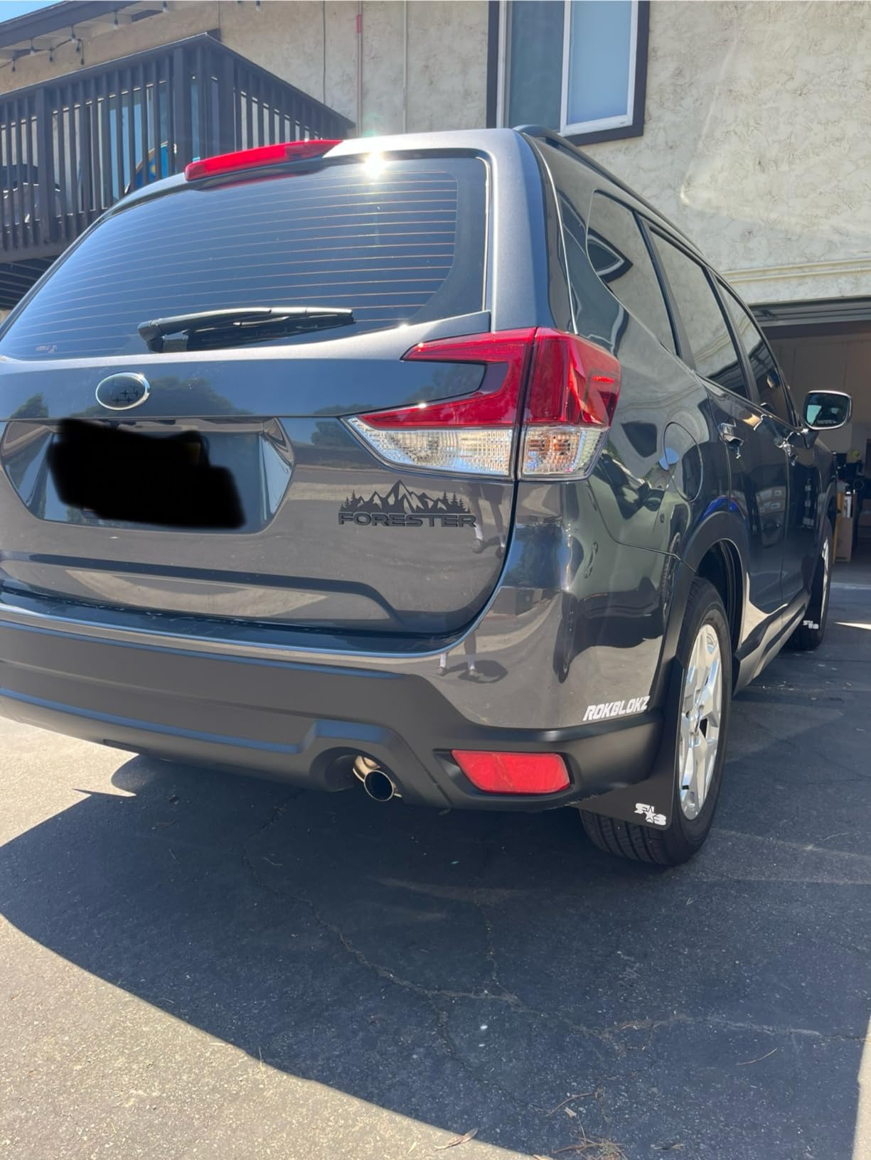 RokBlokz Rally Mud Flaps Compatible with 2019-2024 Subaru Forester - Multiple Colors Available - Custom Cut and Fit Mud Guards Includes Mounting Hardware (Black with Black Logo) customer photo 1