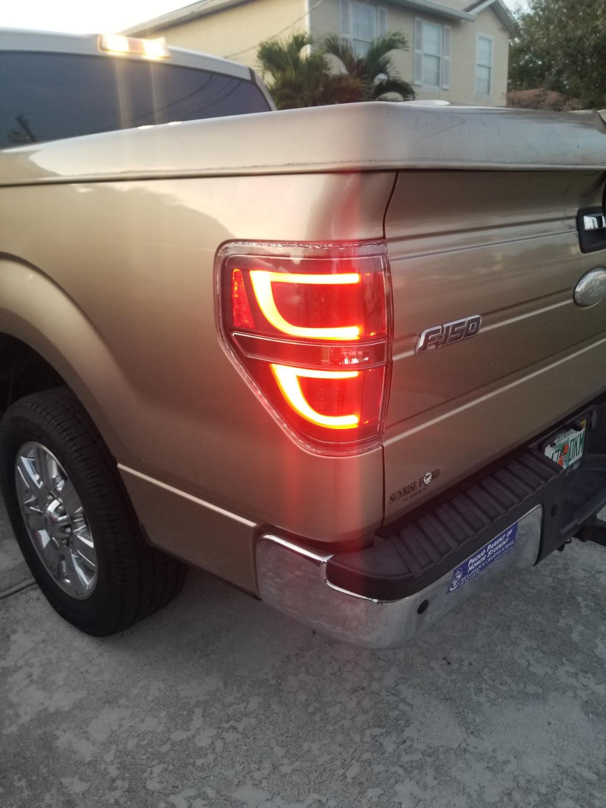 AmeriLite LED Light Bar Replacement Car Tail lights Set For 09-14 Ford F-150 - Passenger and Driver Side, Vehicle Light Assembly, Black customer photo 2