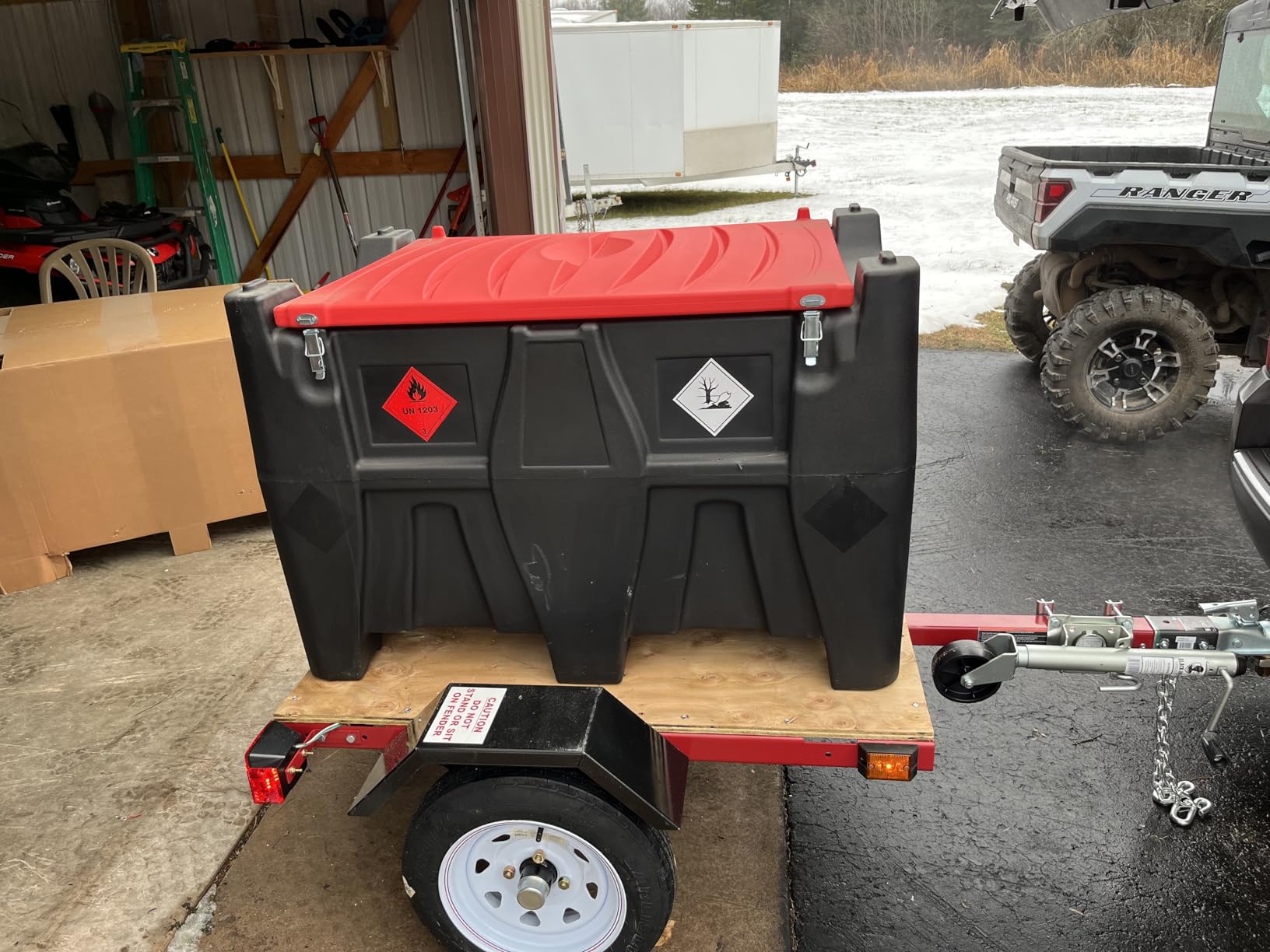 AM-Tank Portable Diesel Fuel Storage Tank with 12V Pump, Auto Nozzle and Hose, 58 Gallon - Heavy-Duty Polyethylene Transfer Container customer photo 2