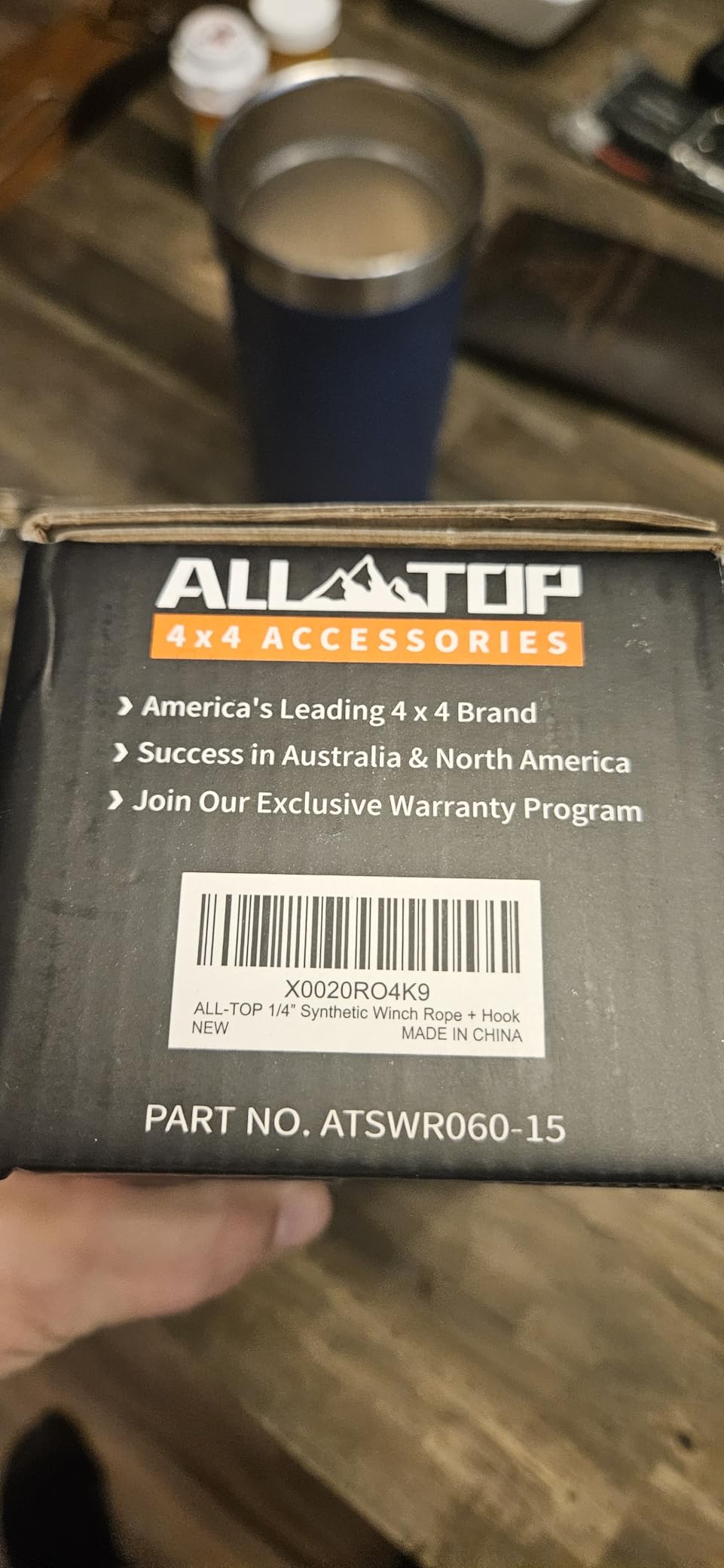 ALL-TOP Synthetic Winch Rope w/Hook & Isolator, 1/4in x 50ft, 9500Lbs UHMWPE Cable Replace Kit, Forged Hook & Rubber Stopper & Safety Pull Strap customer photo 2