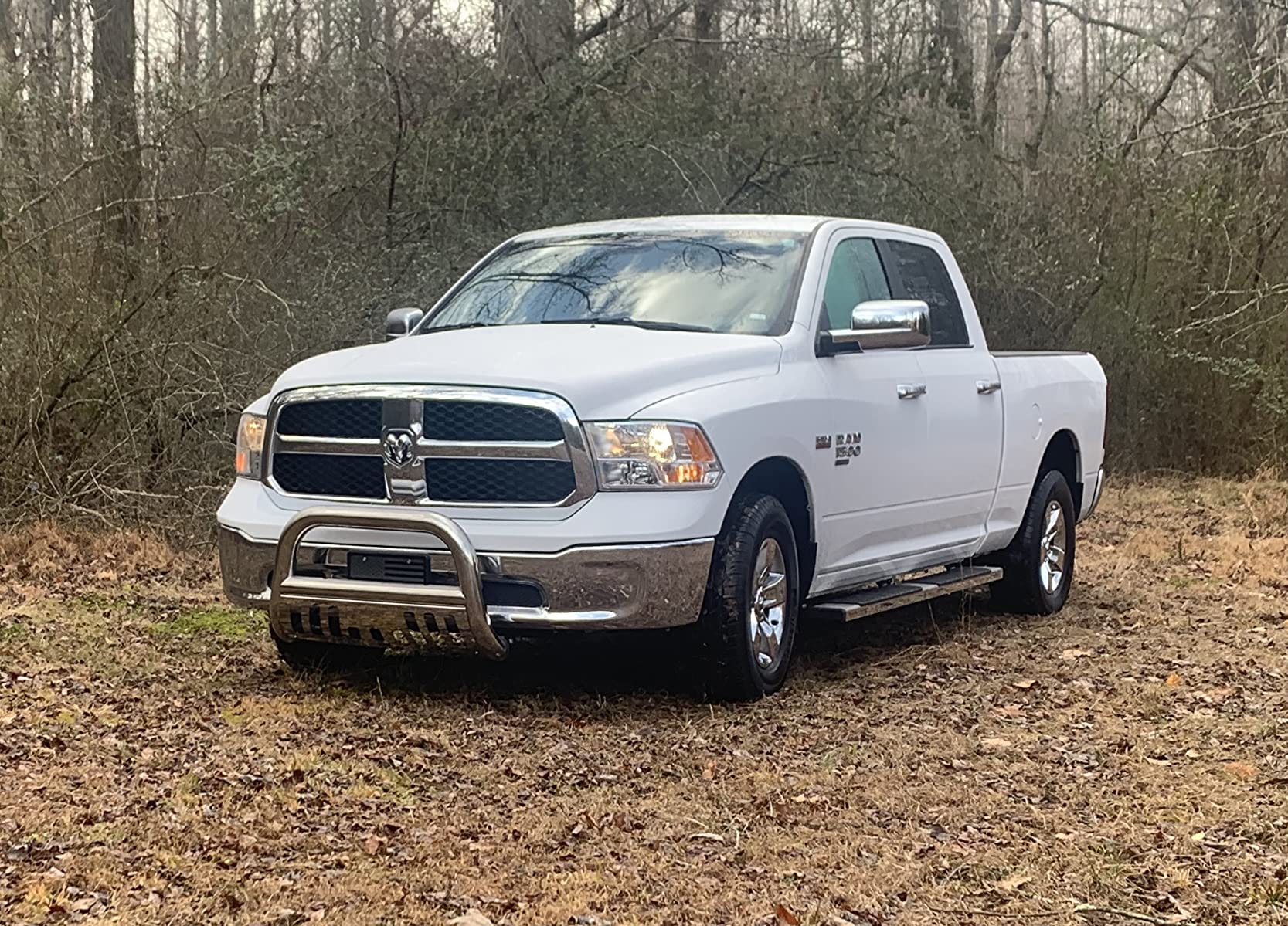 Chrome Mirror Covers | Durable ABS Full Side Mirror Overlays Without Turn Signal | Bright Chrome Finish | Compatible with 2009-2018 Dodge RAM 1500 Trucks customer photo 1