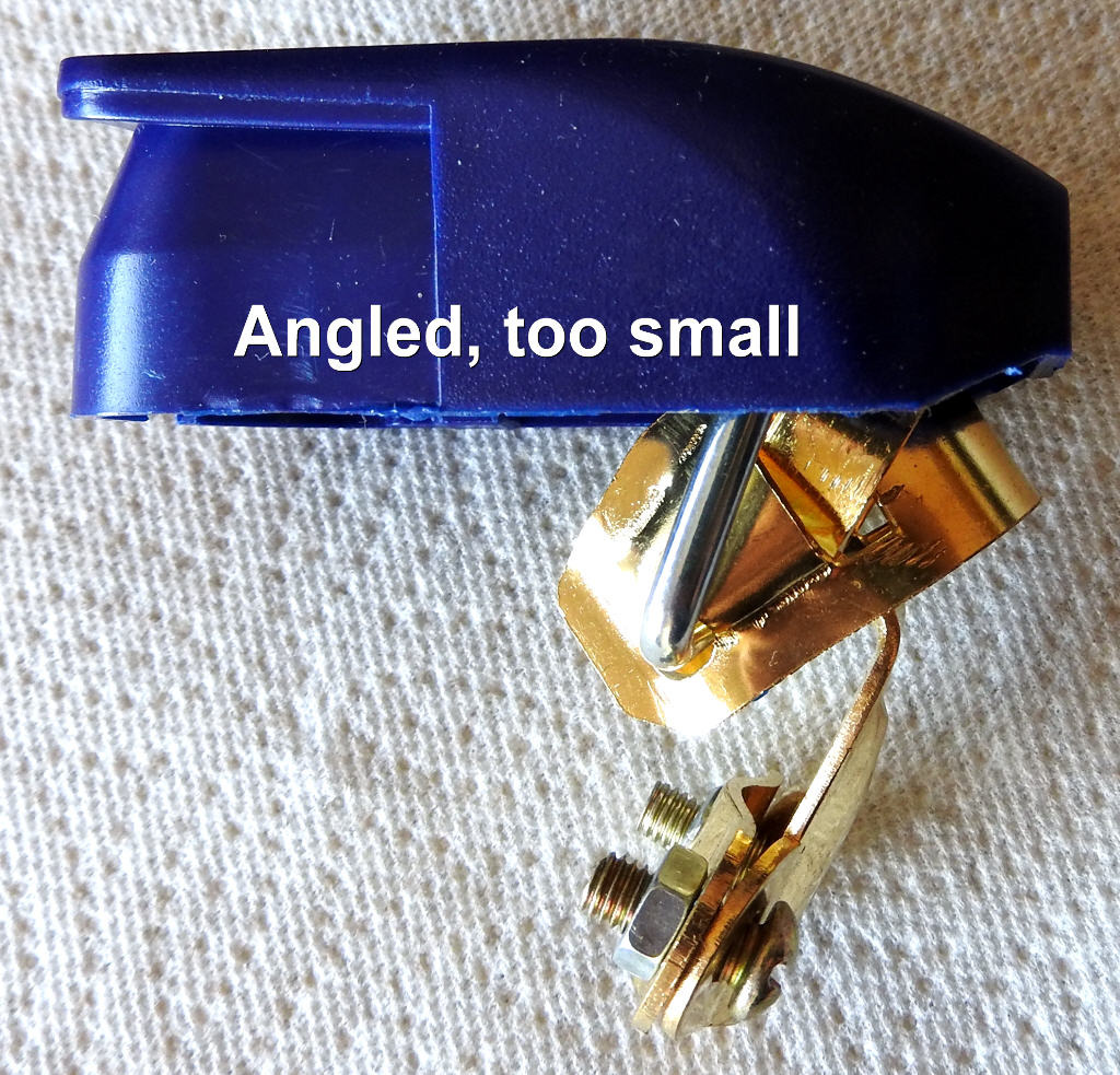 Ampper Quick Release Brass Battery Terminal Clamps, Quick Disconnect Battery Terminals with Red and Blue Cover for Top Post Battery (1 Pair) customer photo 2