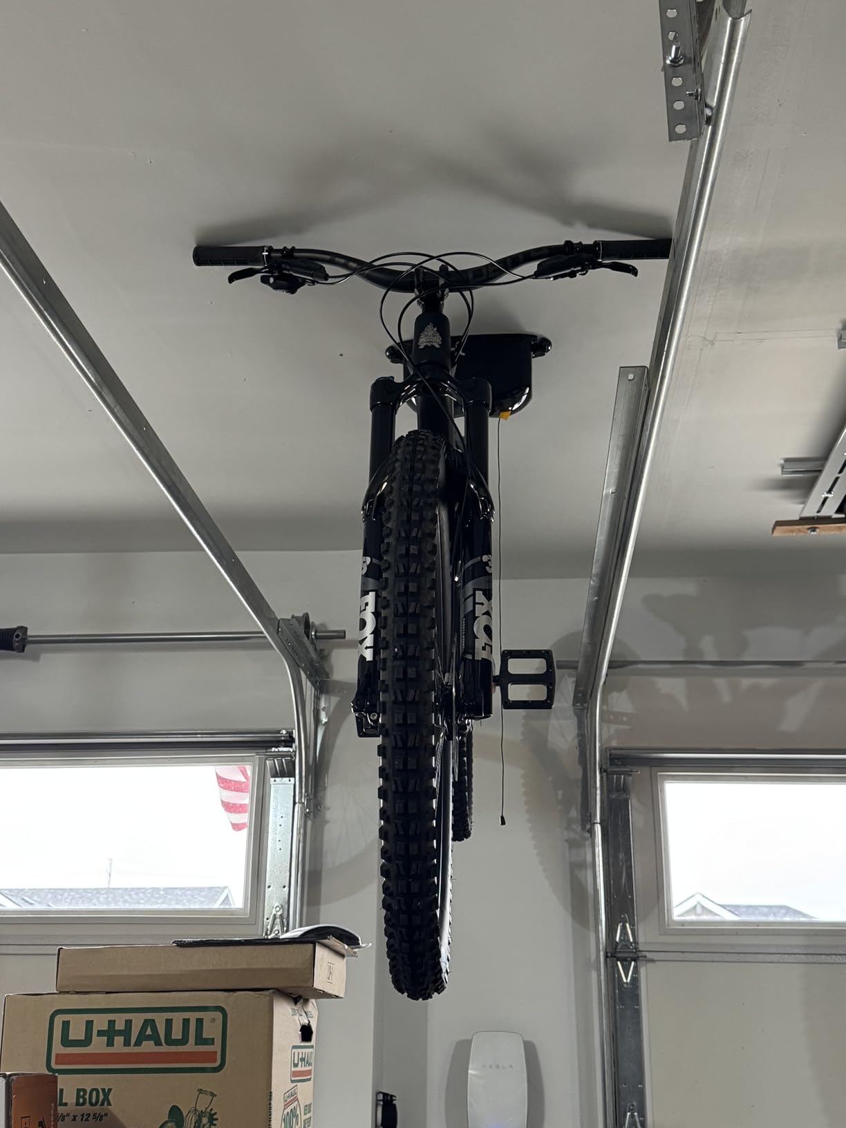Spring-Powered Ceiling Bike Hoist and Rack for Effortless Storage | Hanging Bicycle Lift Without Electricity, Clumsy Ropes, or Manual Pulleys customer photo 2