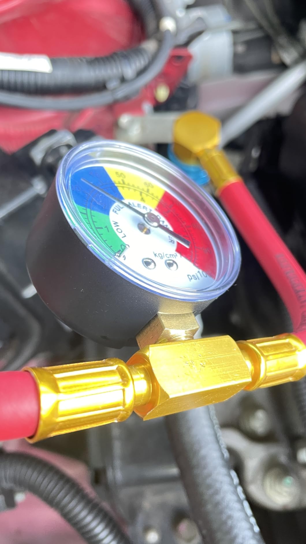 Aupoko R1234YF Refrigerant Charge Hose Kit with Gauge, 1/2