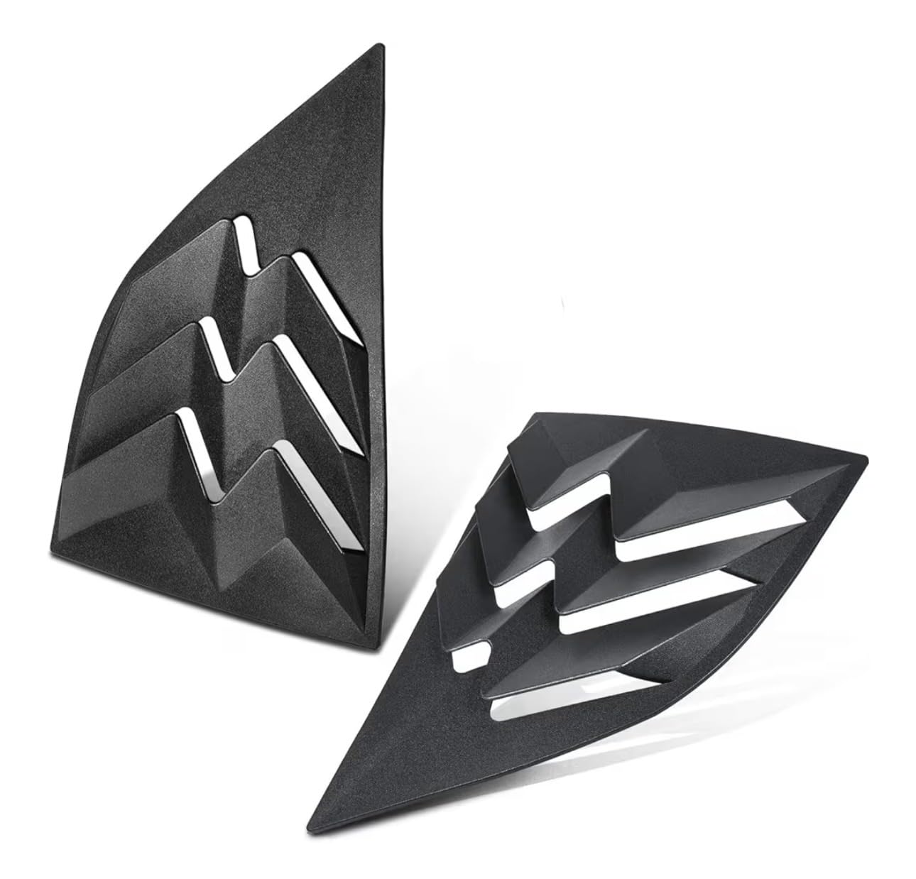 2008-2023 Rear+Side Window Louver Windshield Sun Shade Cover ABS Black Compatible with Dodge Challenger customer photo 2