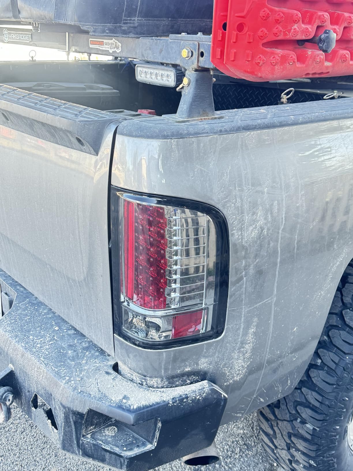 AmeriLite for 2007-2013 Chevy Silverado 1500/2500/3500 & GMC Sierra 3500HD Clear Red LED Replacement Taillights Assembly - Passenger and Driver Side customer photo 1